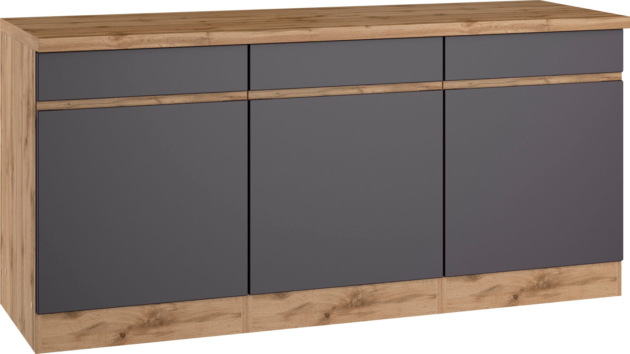 KOCHSTATION Unterschrank »KS-Riesa« Breite 180 cm, MDF-Fronten
