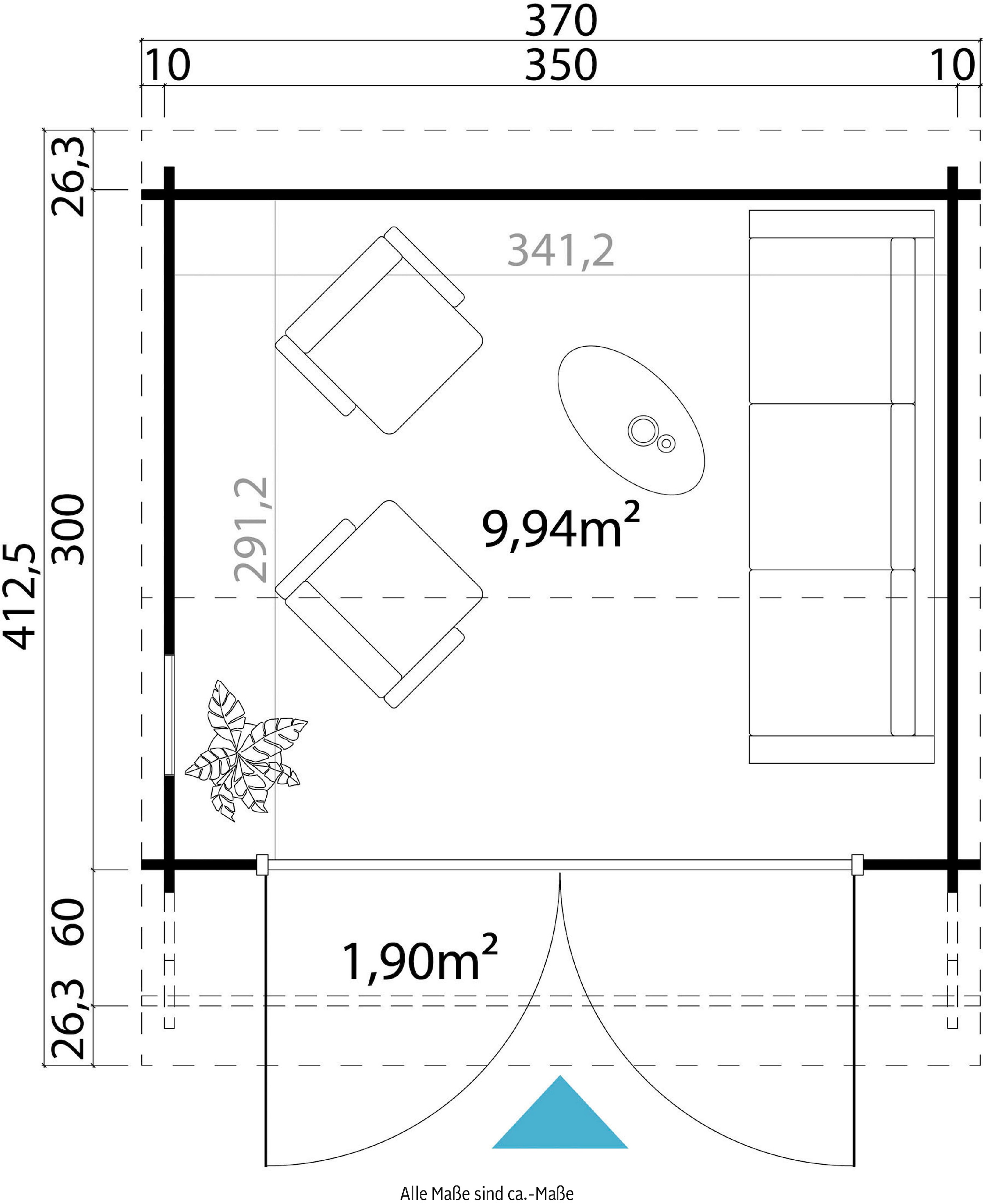 LASITA MAJA Gartenhaus »JUBILEE«, (Set, inkl. Fussbodenbretter zum verlegen)