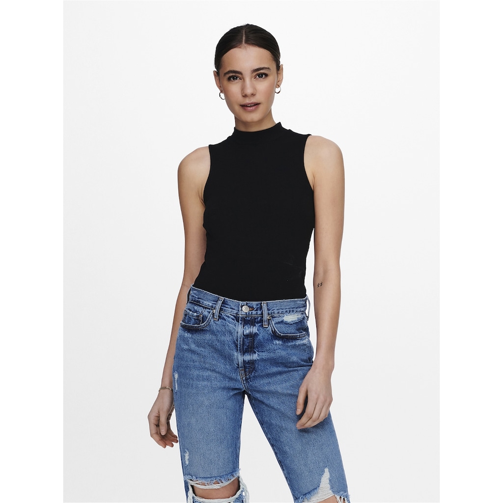 ONLY Shirttop »ONLNESSA S/L HIGHNECK RIB TOP 2-PACK«, (2er-Pack)