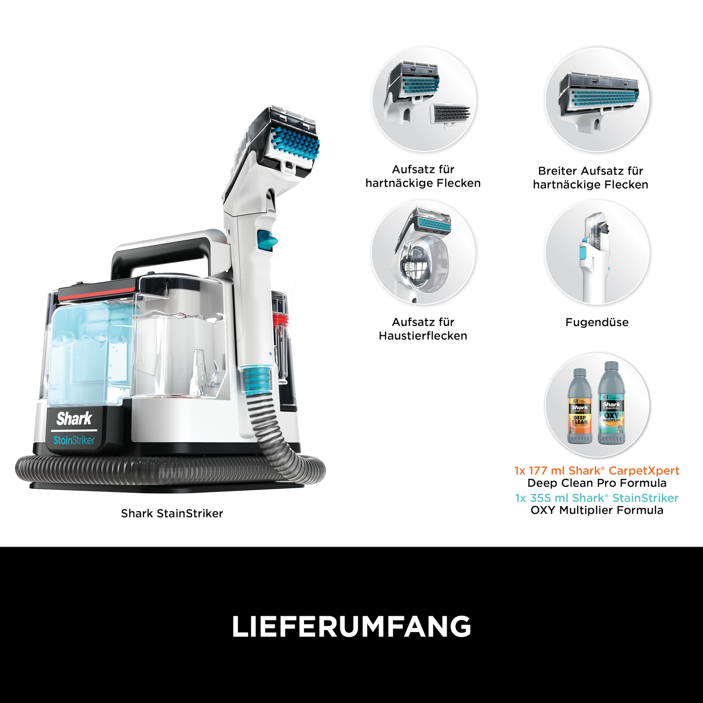 Shark Dampfreiniger »StainStriker Fleckenentferner PX200EUT«