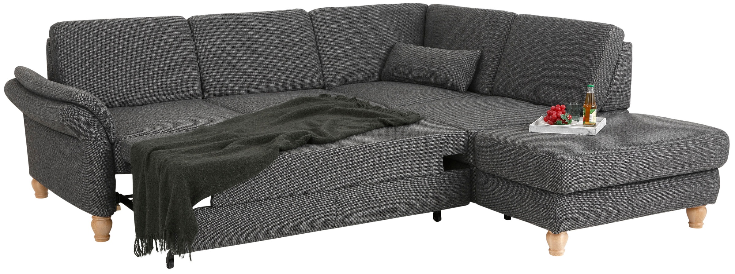 Home affaire Ecksofa »Palace L-Form«, incl. Sitztiefenverstellung, wahlweise mit Bettfunktion und Stauraum