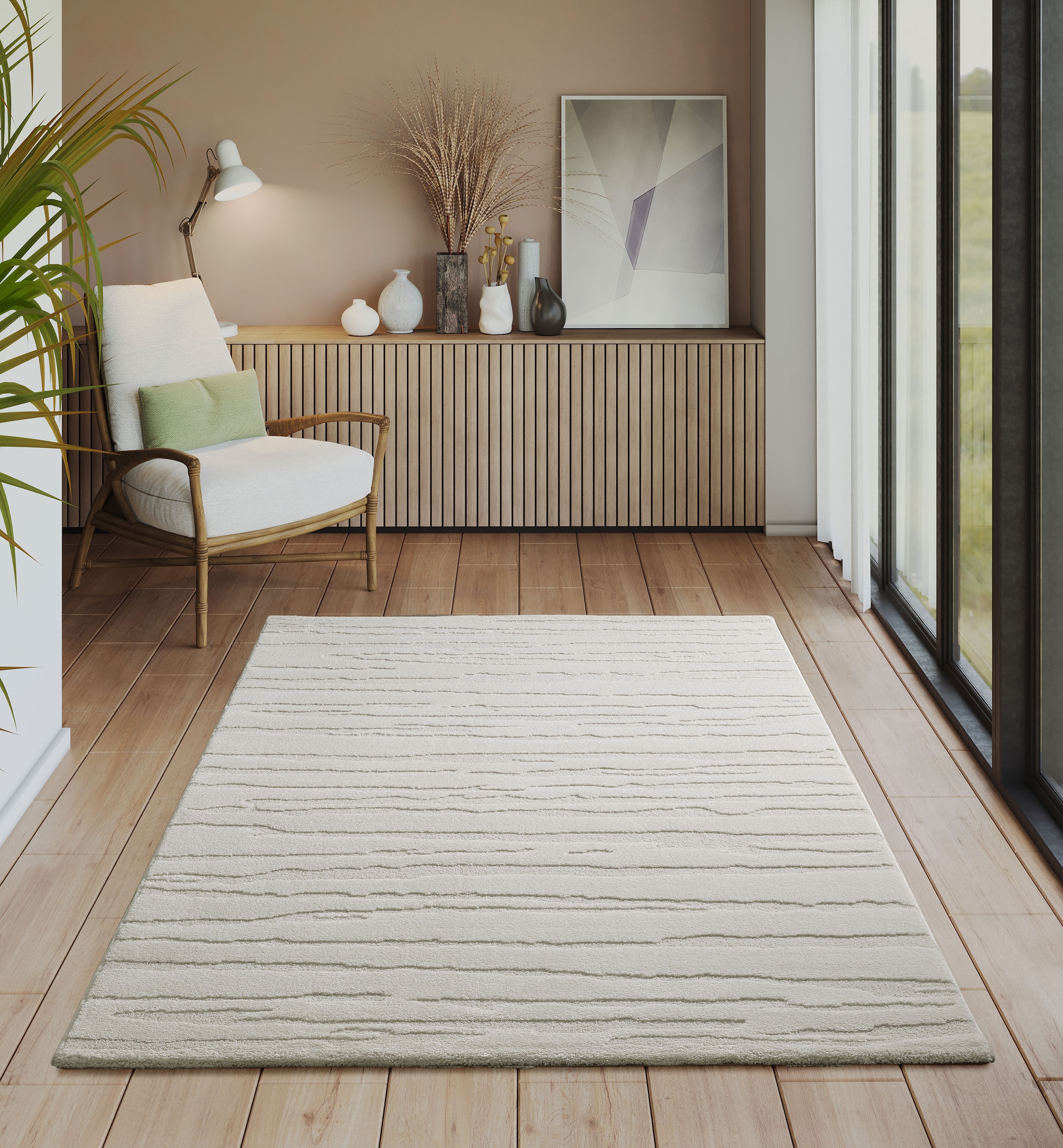 the carpet Teppich »Everest«, rechteckig, 14 mm Höhe, moderner Wohnzimmer Teppich hohe Flordichte