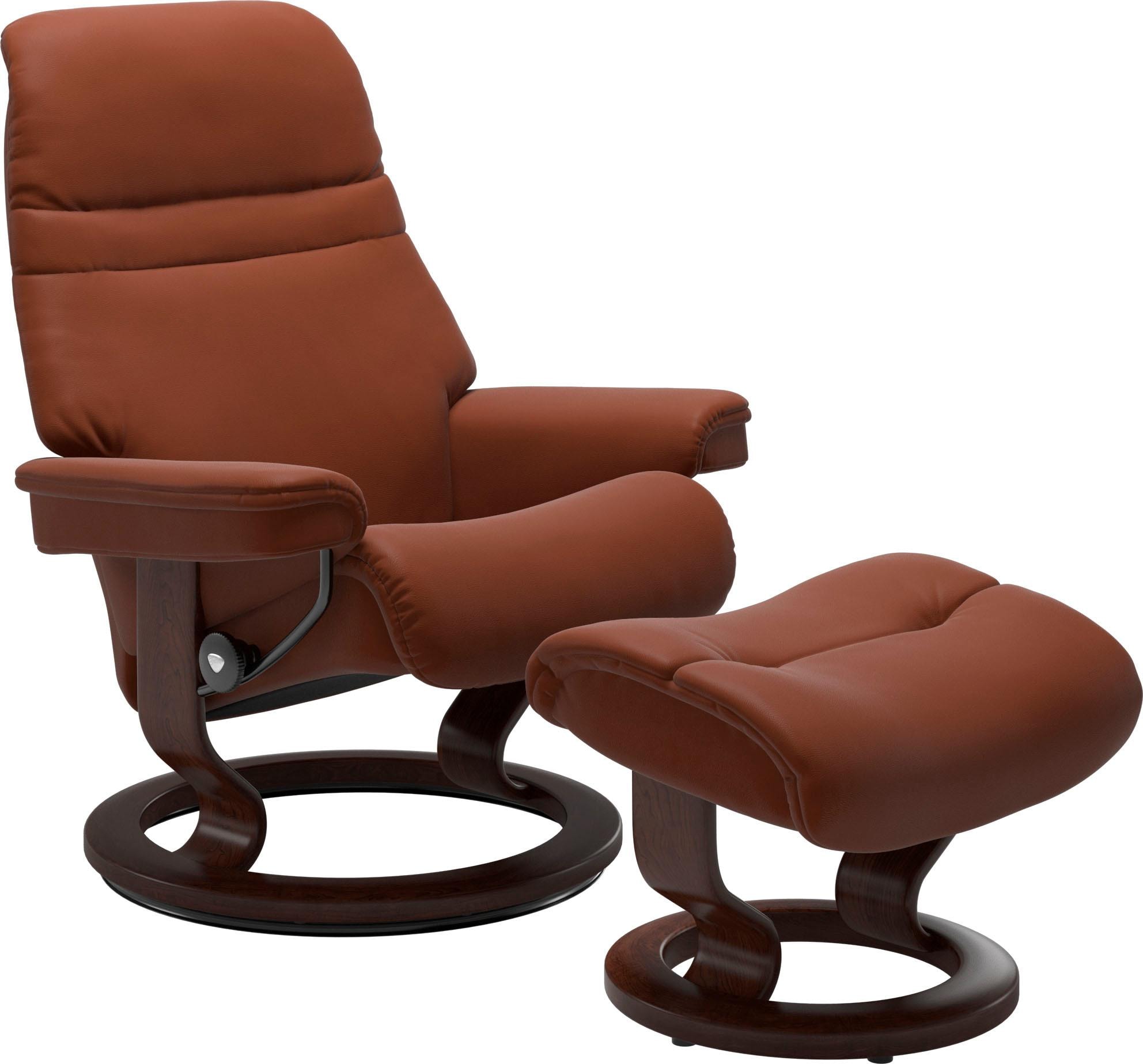 Stressless Fußhocker "Sunrise" mit Classic Base, Gestell Braun