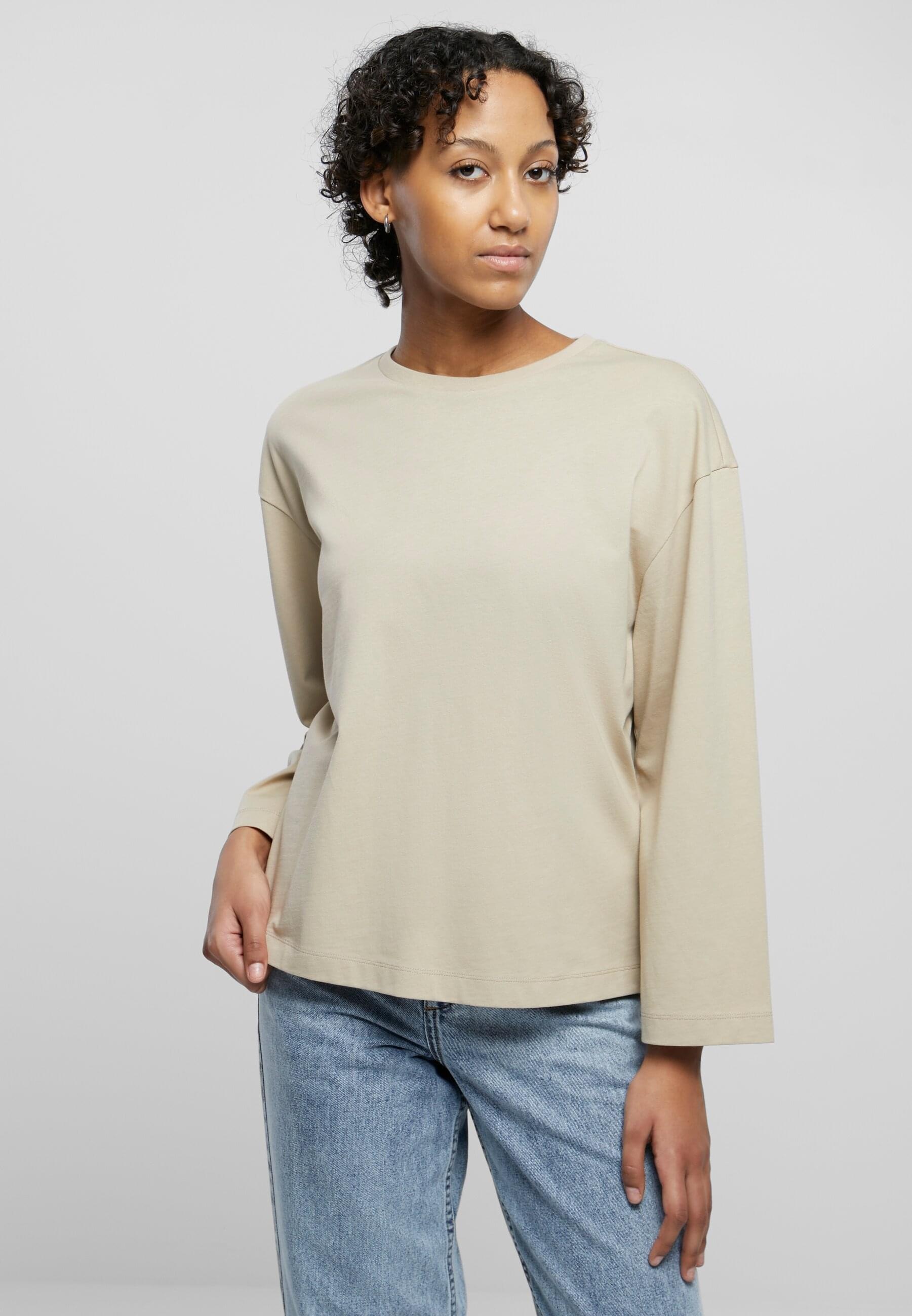 URBAN CLASSICS Longsleeve »Urban Classics Damen Ladies Organic Oversized Longsleeve«, (1 tlg.)