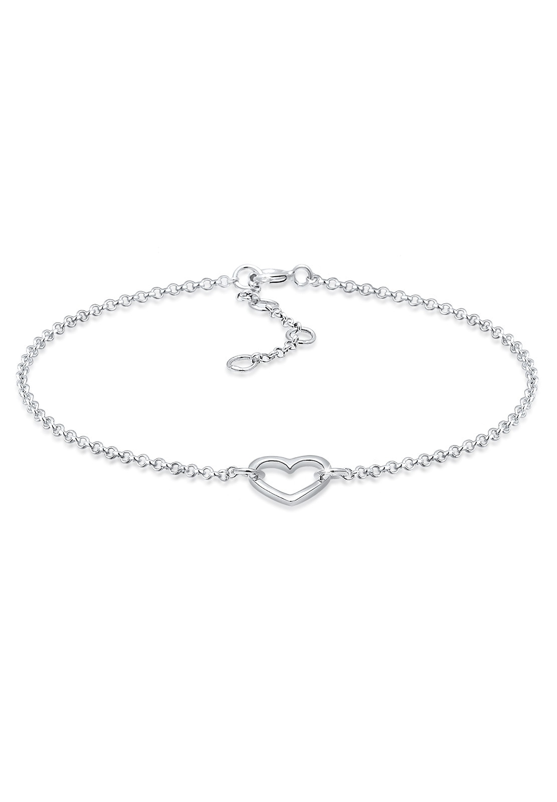 ELLI Damen Armkette "Armband Herz Liebe Love 925 Silber", Silber 925 (Sterlingsilber), silber, Silber 925 (Sterlingsilber), Armbänder