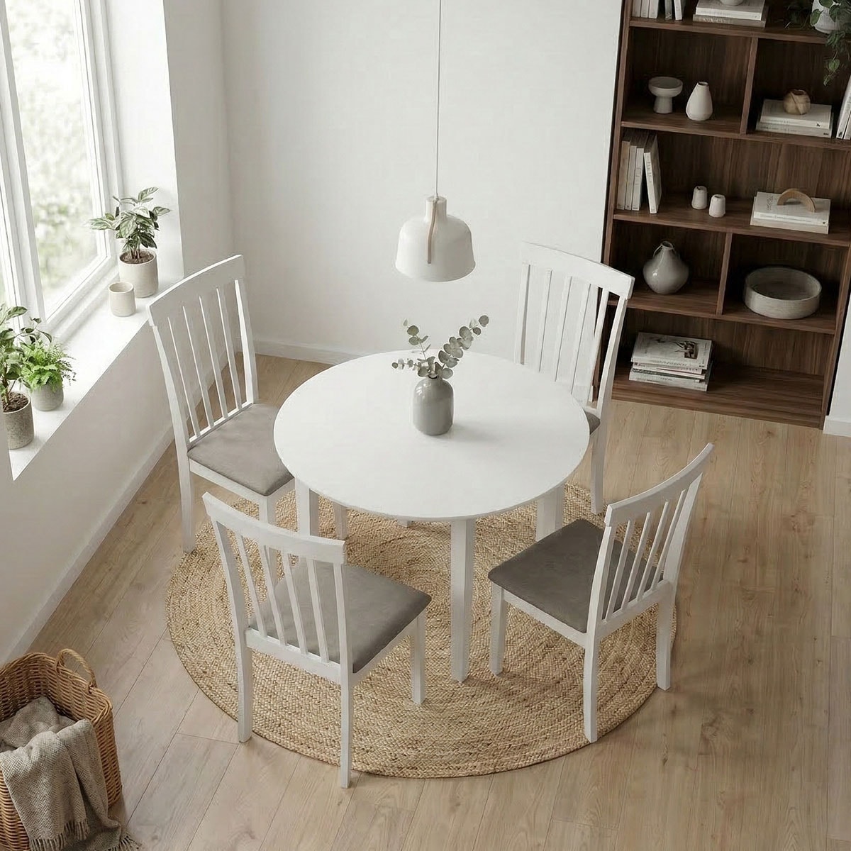 Jahnke Esstisch »DINE LITE 90« Esstisch, rund, Massivholz, Skandi-Look, bis zu 4 Personen, 90 cm