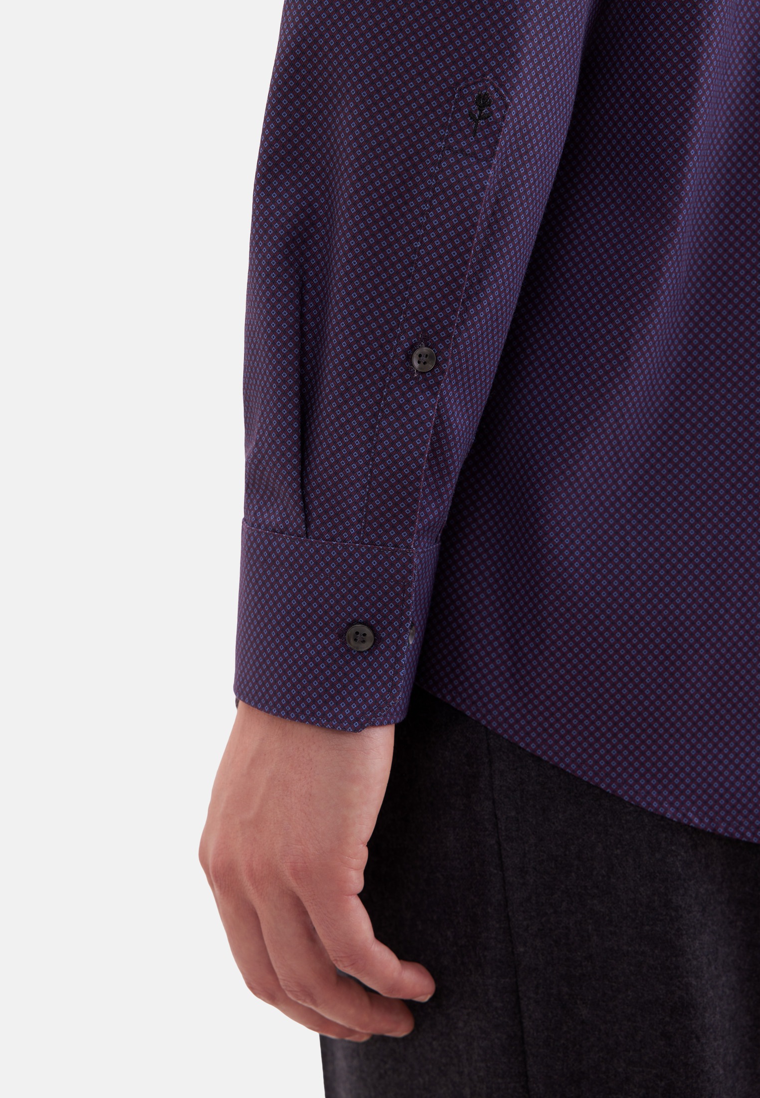 seidensticker Businesshemd »Schwarze Rose« Comfort 1/1 Kentkragen Druck
