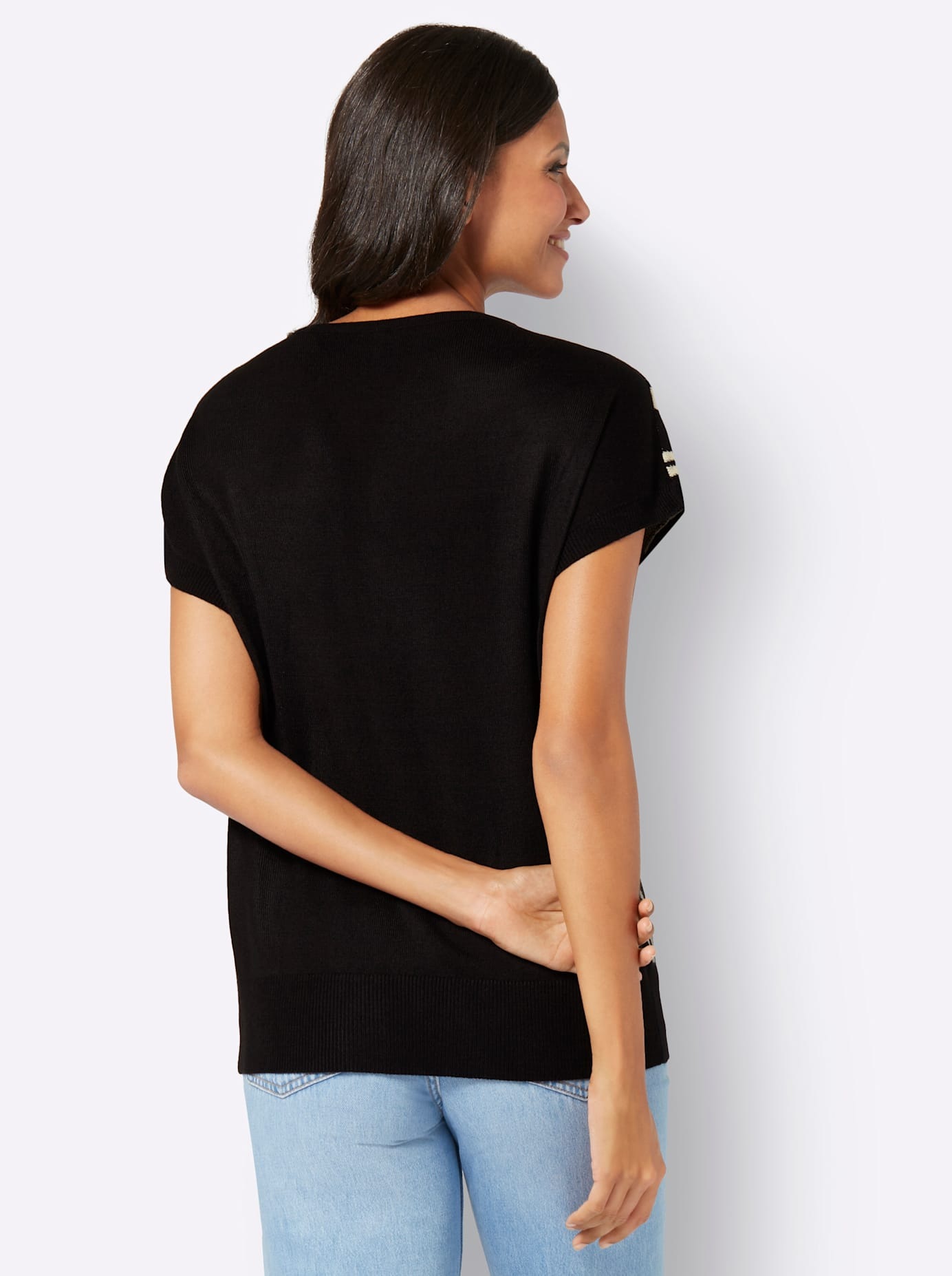 Classic Basics Jacquardpullover »V-Pullover«