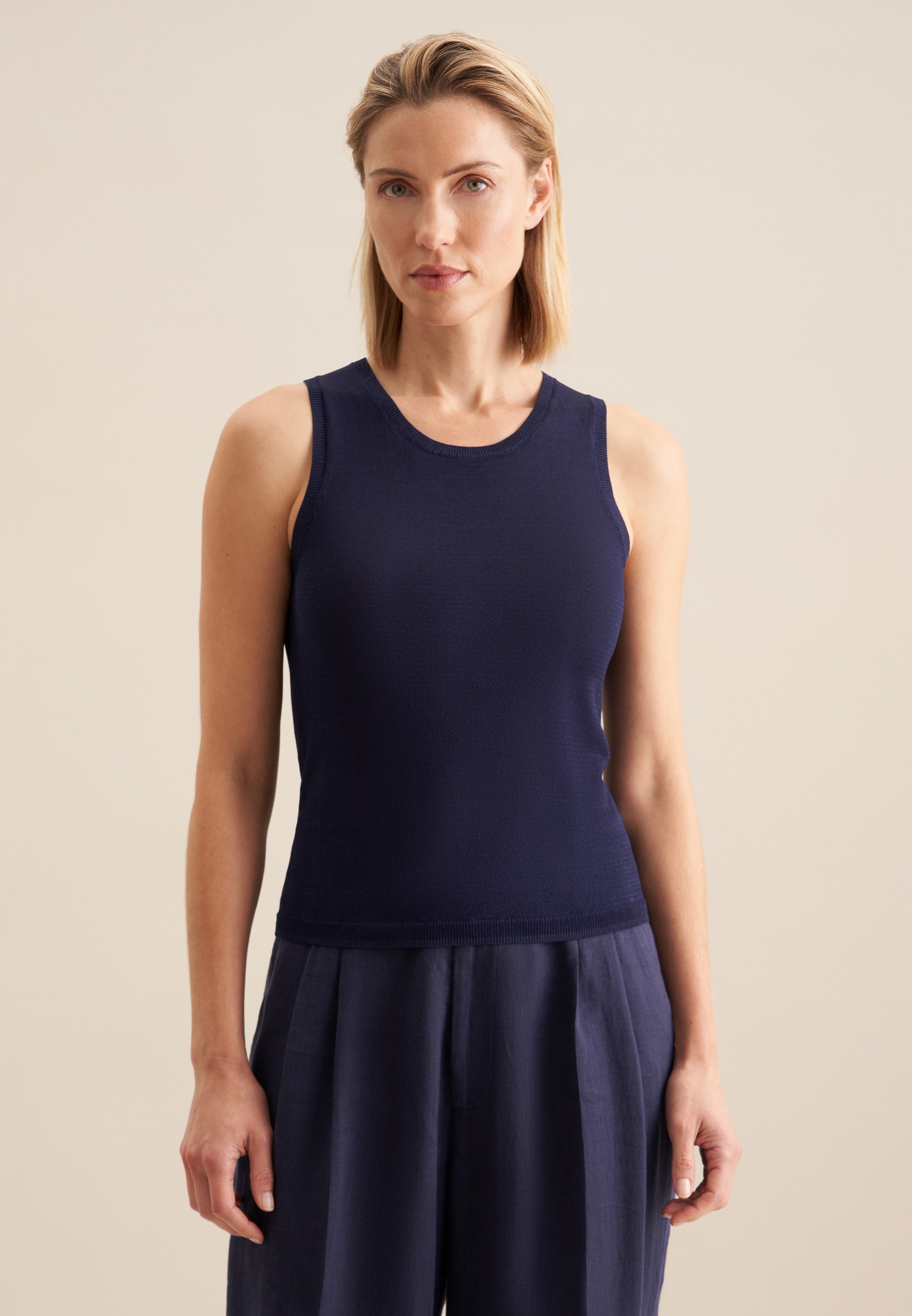 seidensticker Strickpullover "Schwarze Rose" Ohne Arm Rundhals günstig online kaufen