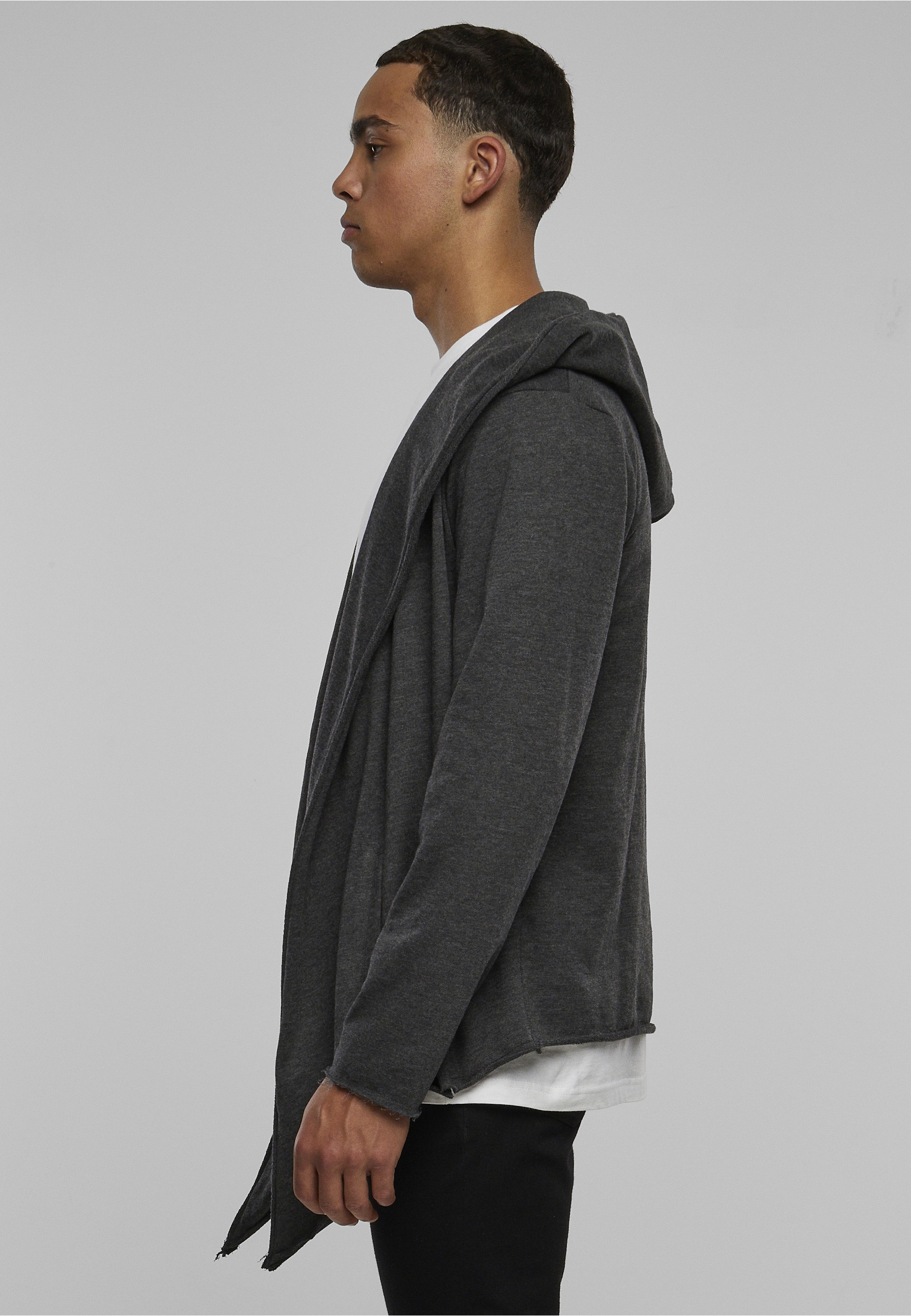 URBAN CLASSICS Strickjacke »Urban Classics Herren Long Hooded Open Edge Cardigan« 1