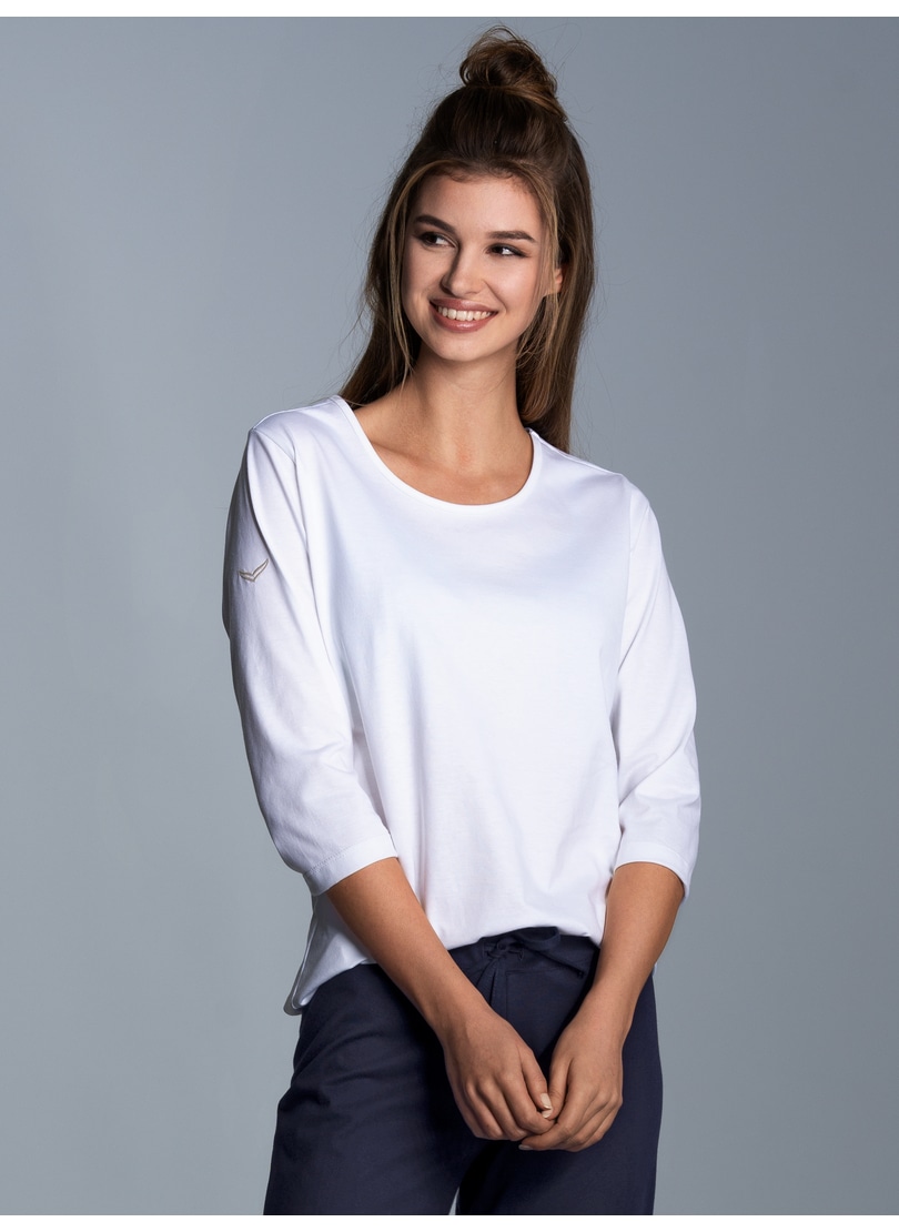 Trigema T-Shirt "TRIGEMA 3/4 Arm Shirt aus Biobaumwolle", 1 Stk. günstig online kaufen