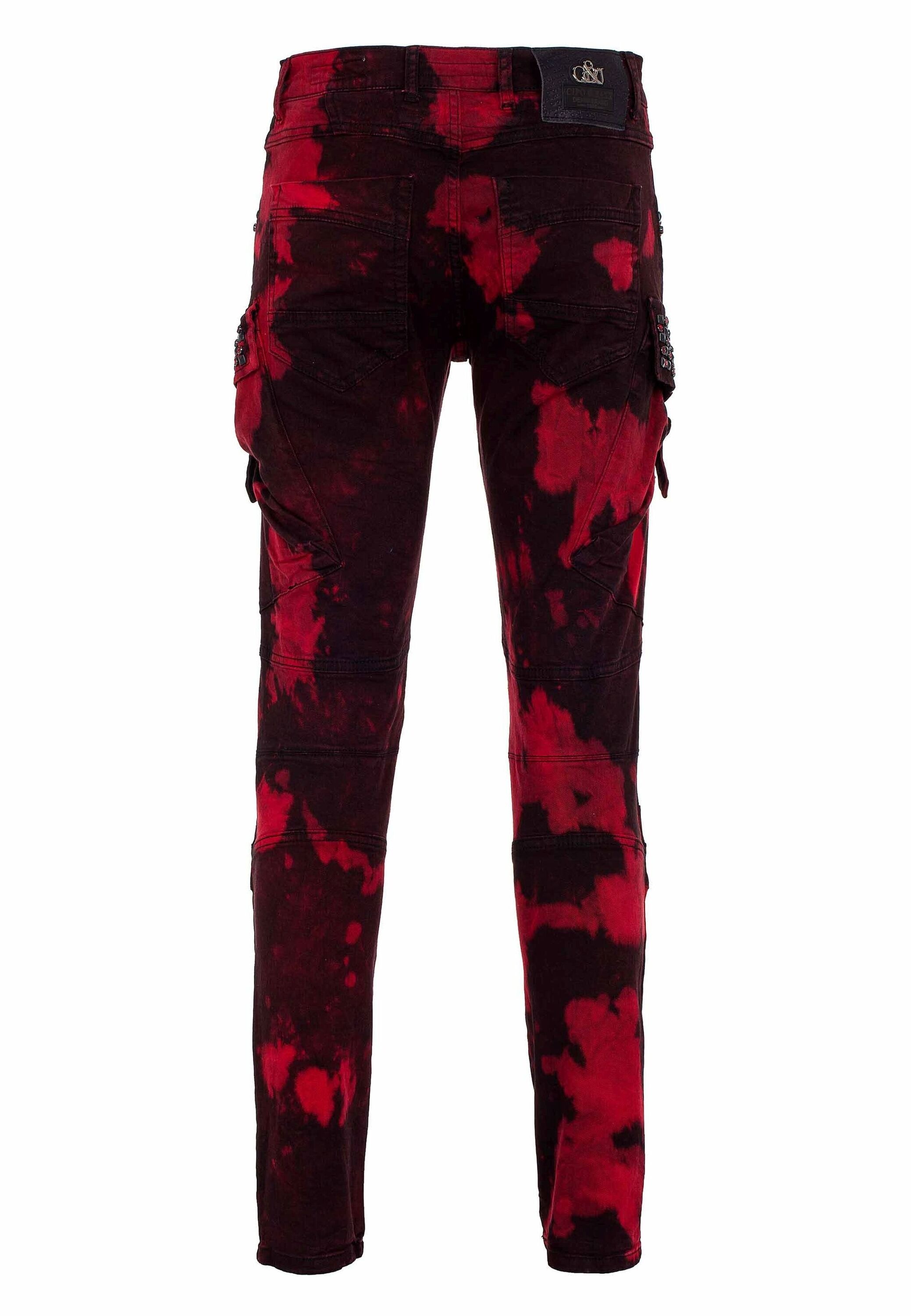 Cipo & Baxx CD558 Straight Jeans Burgundy 34/32 3