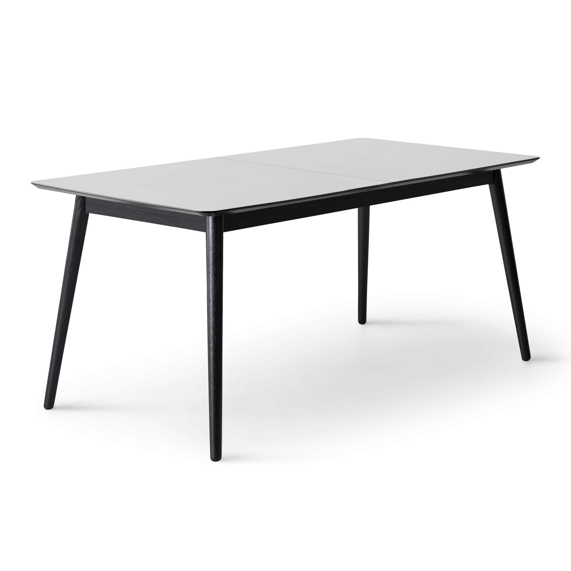 Hammel Furniture "Meza Designtisch mit Auszugsfunktion und 2 Einlegeplatten" abgerundete Tischplatte MDF, Massivholzgestell, in zwei Breite