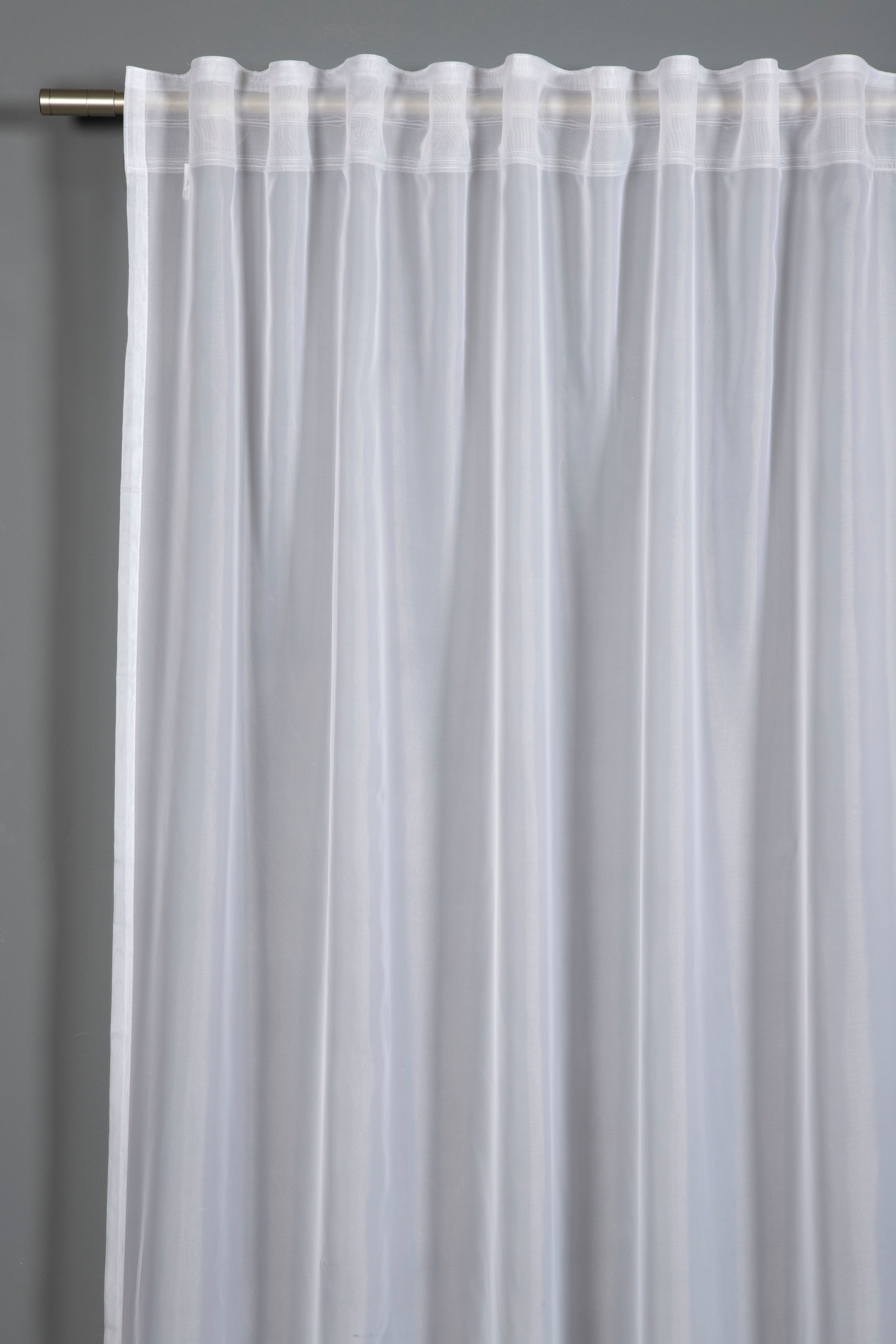 Gardine »Schal Voile mit Beschwerungstasche«, (1 St.), mit Gardinenband und verdeckten Schlaufen