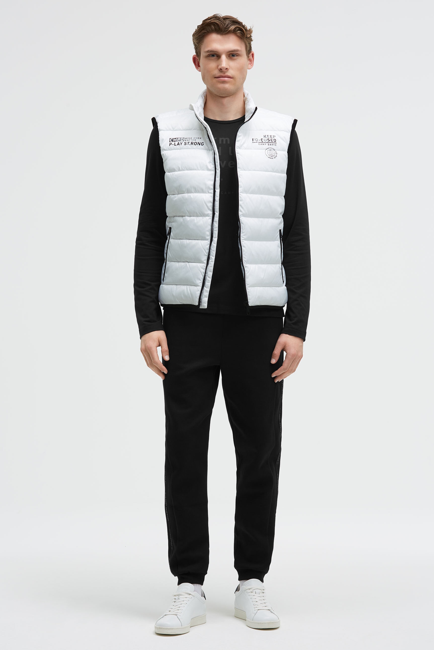 CAMP DAVID Steppweste mit elastischem Saumabschluss