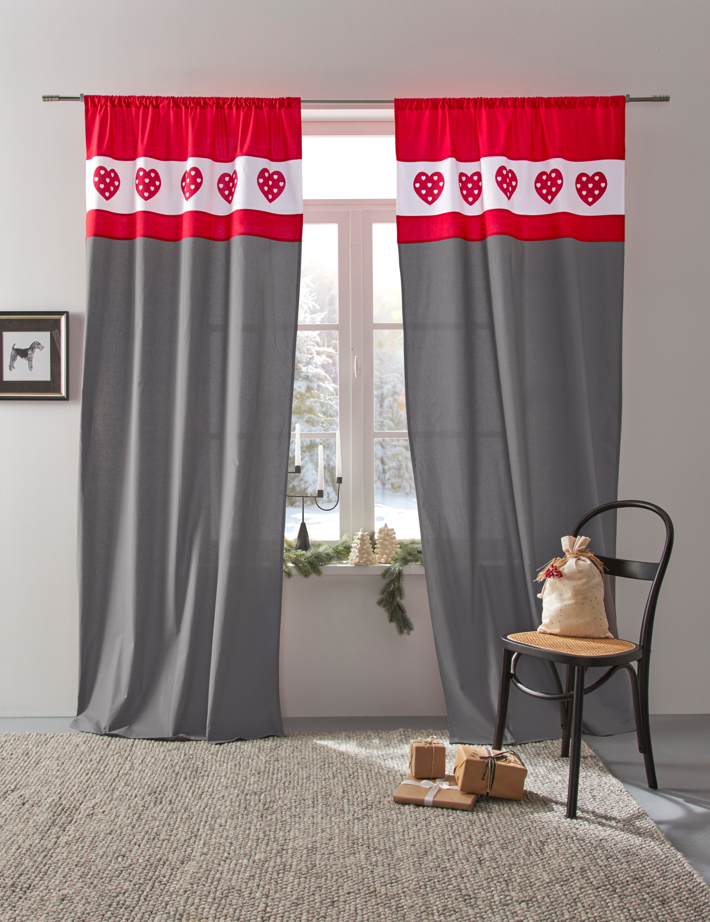 Home affaire Gardine "Holly" Stangendurchzug 1 Stk. tlg. günstig online kaufen