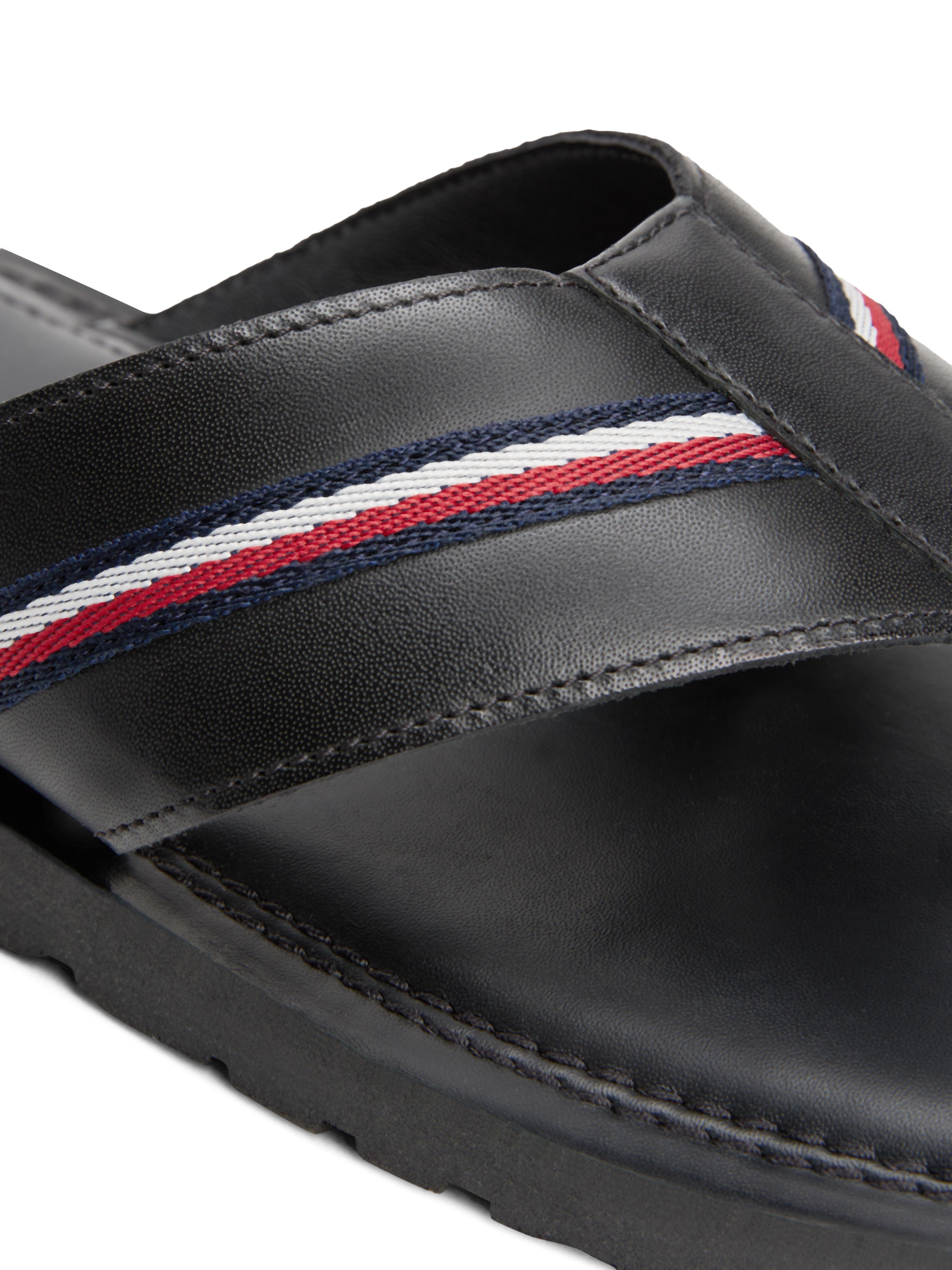 Thumbnail - Tommy Hilfiger Zehentrenner "CORE HILFIGER TOE POST LH SANDAL", Sommerschuh, Strandschuh, Dianette mit Streifen in Tommy...