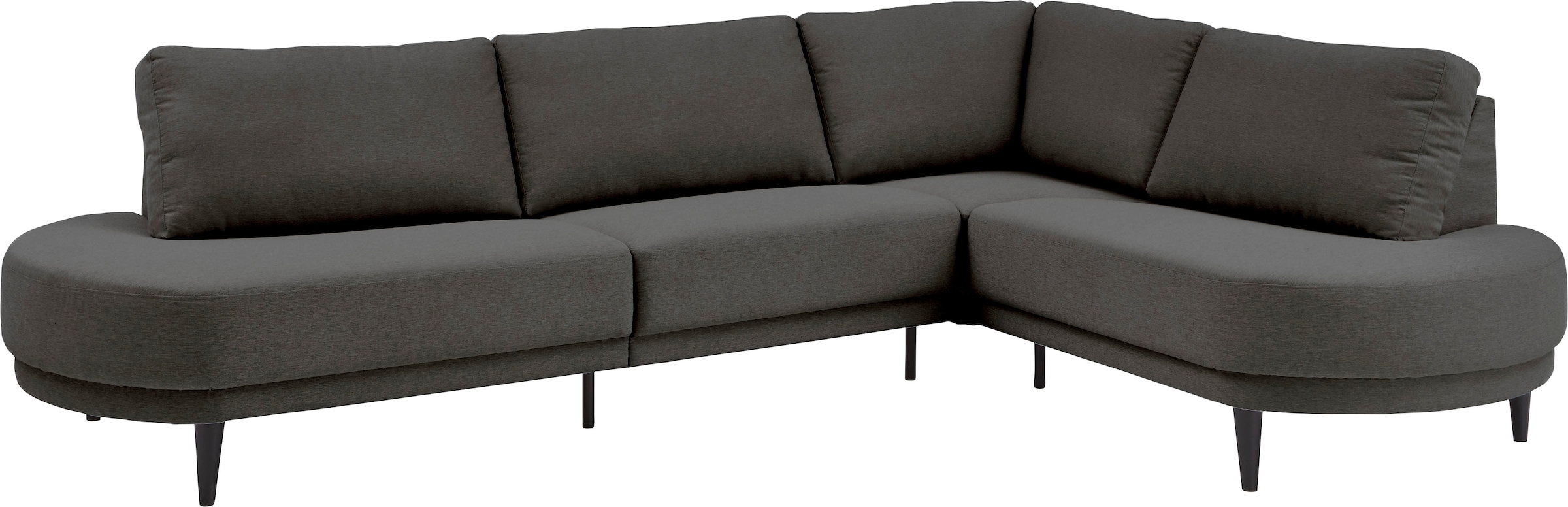 ATLANTIC home collection Ecksofa »Ronny L-Form«, mit Wellenunterfederung, organische Formsprache, organisches Sofa