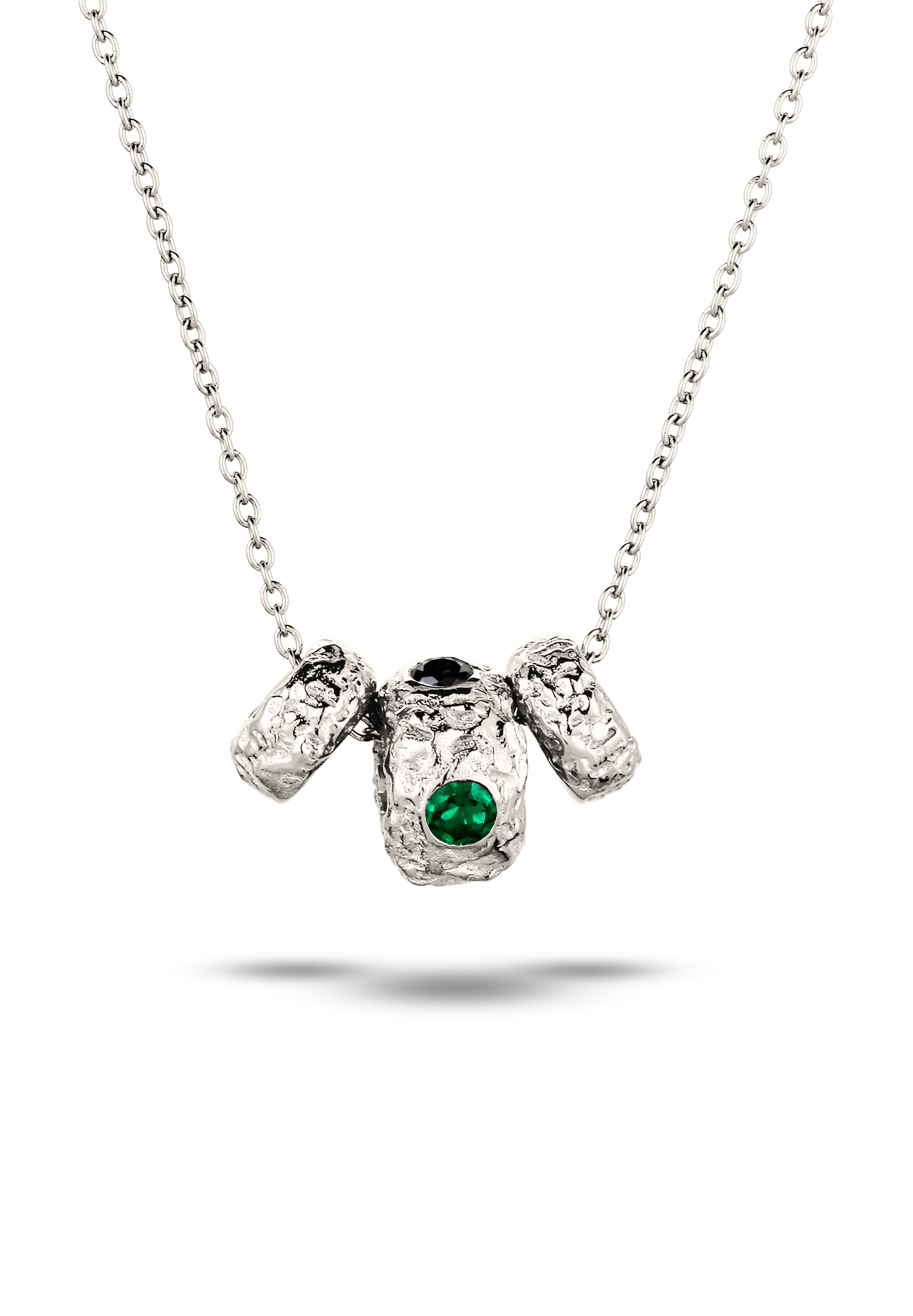 Elli Kette mit Anhänger »Halskette Zirkonia Synthetischer Smaragd Grün 925 Sterling Silber«