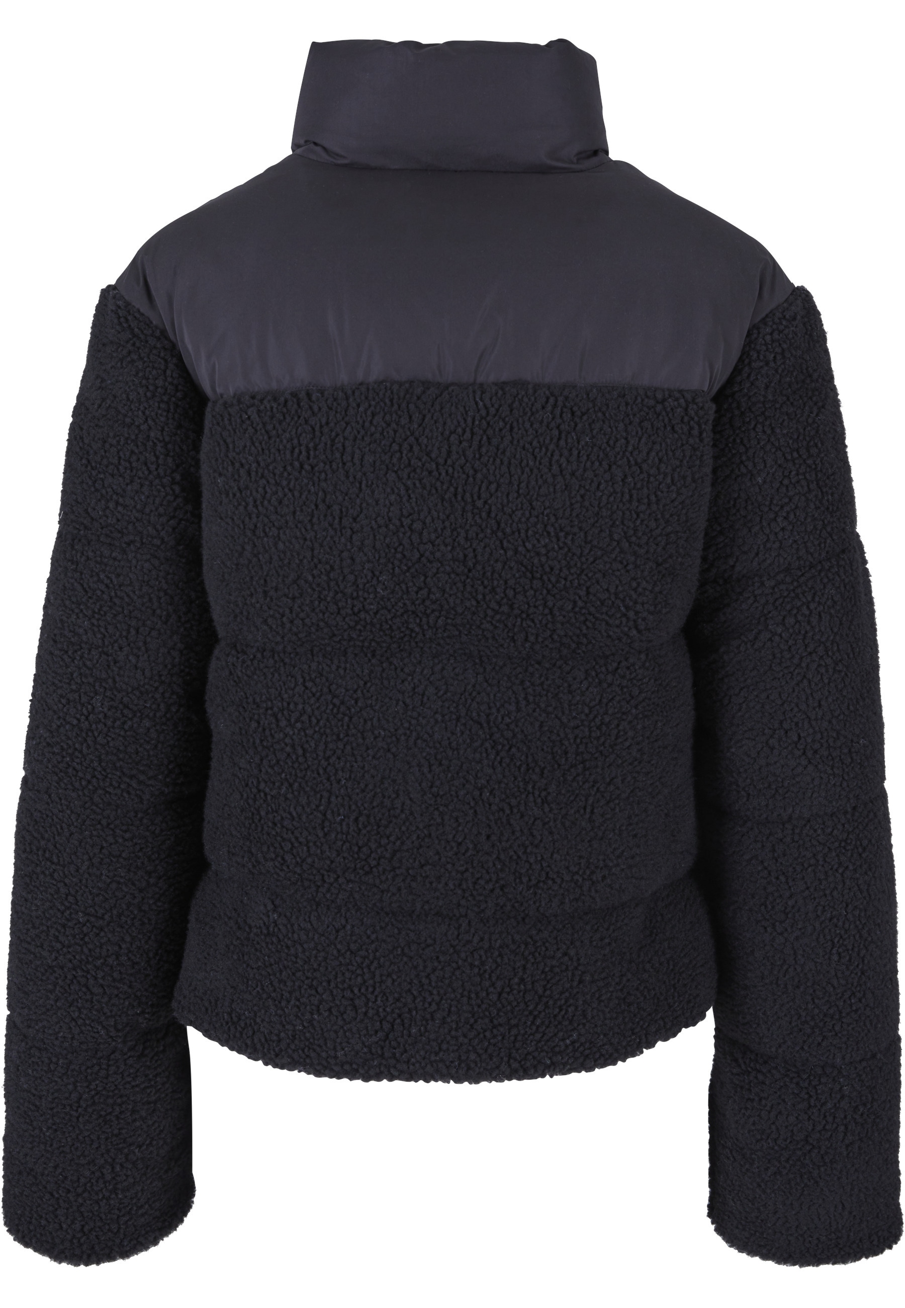 URBAN CLASSICS Winterjacke »Urban Classics Damen Ladies Short Sherpa Mix Puffer Jacket« 1 Stk. tlg. ohne Kapuze