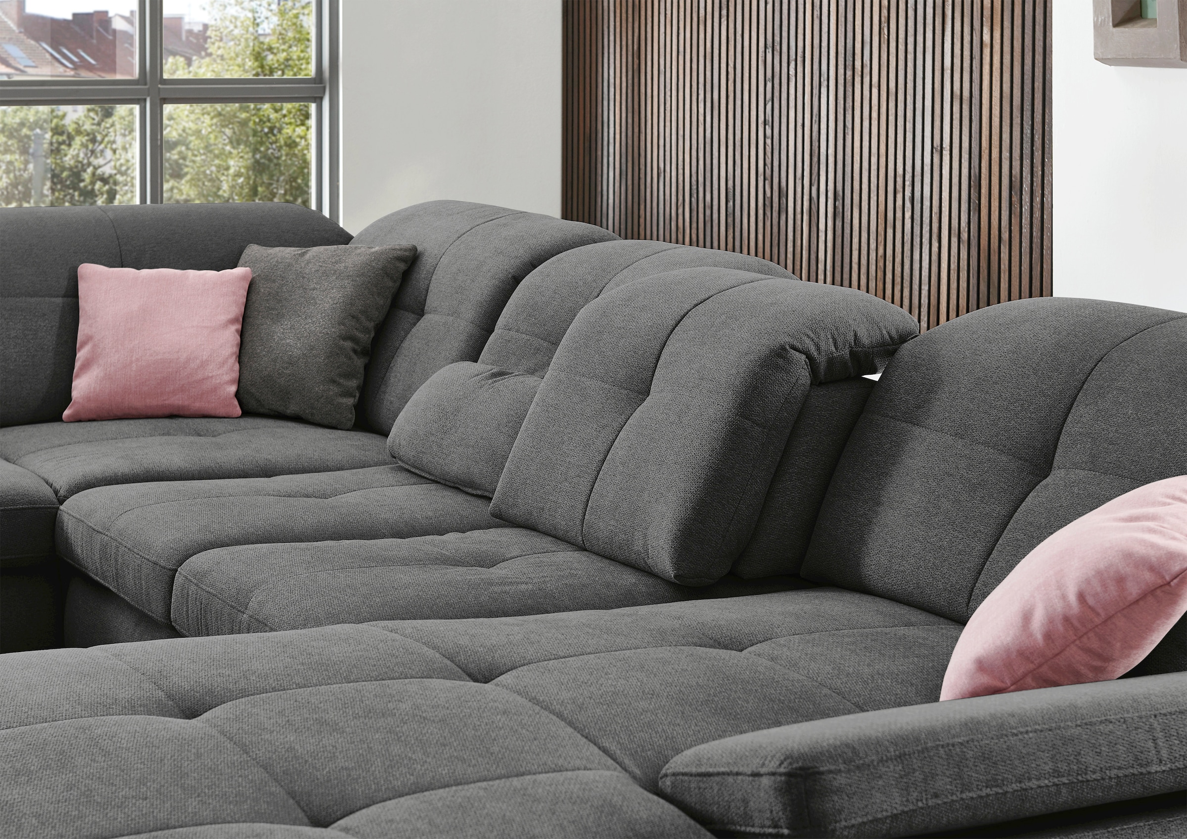 Die PlanBar Ecksofa »MP-IN16012 L-Form, mit Kaltschaum-Polsterung«, inkl. Sitztiefenverstellung wahlweise mit weiteren Funktionen