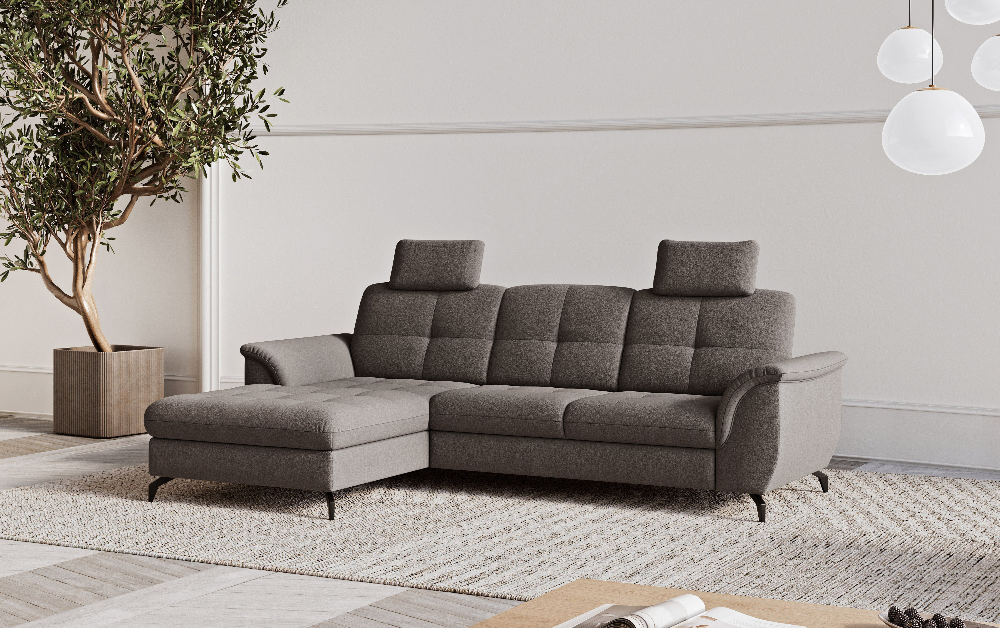 sit&more Ecksofa "Zora" wahlweise mit Schlaffunktion und Bettkasten