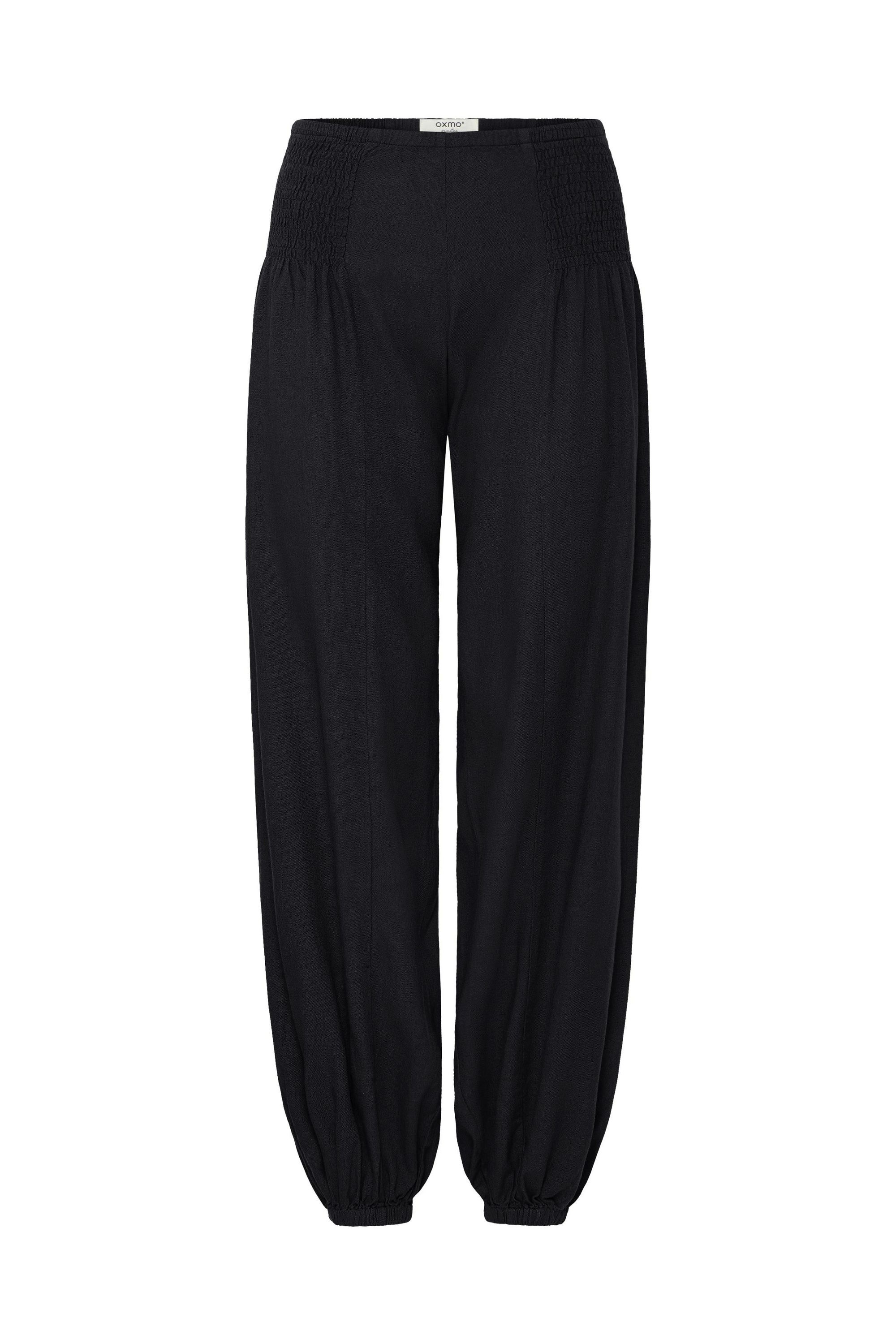 OXMO Loungehose "Loungehose OXNInna Linen Mix Relaxed Fit"