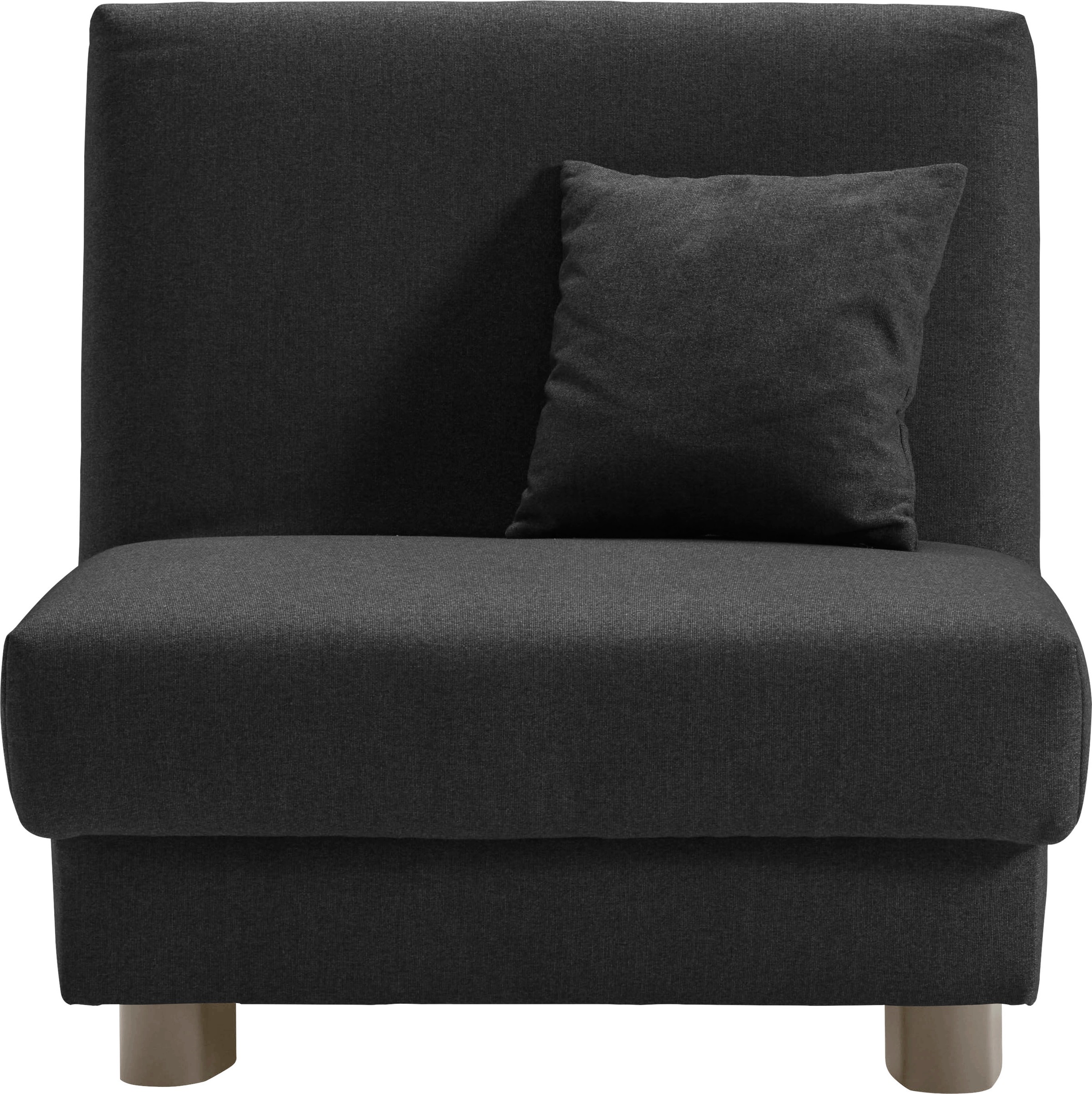 ell + ell Schlafsofa »Enny«, Liegefläche Breite 80 cm, Liegehöhe 40 cm, Füße alufarben, Rückenlehne