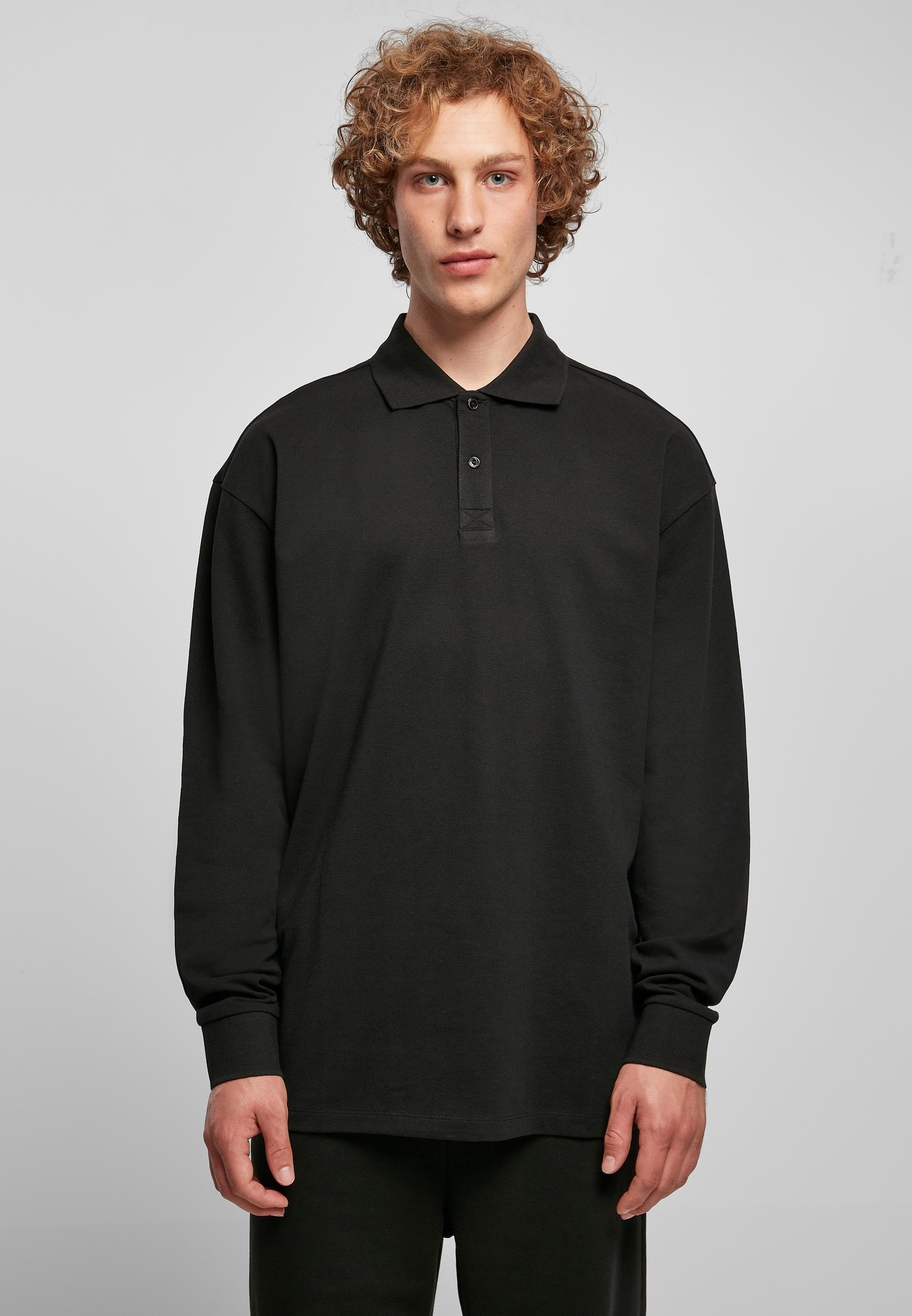 URBAN CLASSICS Poloshirt »Urban Classics Herren Boxy Polo Longsleeve«, (1 tlg.)