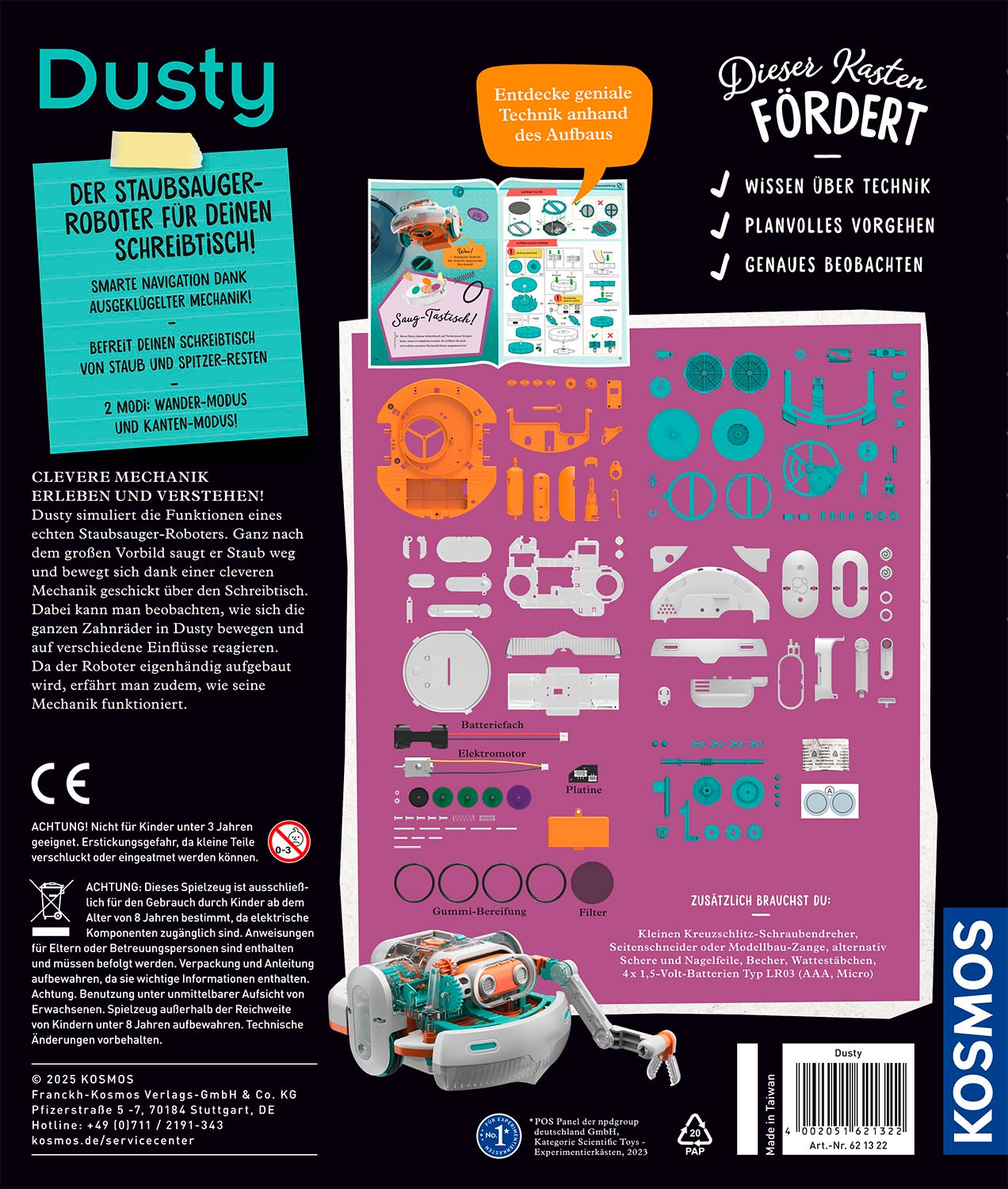 Kosmos Modellbausatz »Dusty - Dein saugstarker Robo-Helfer«