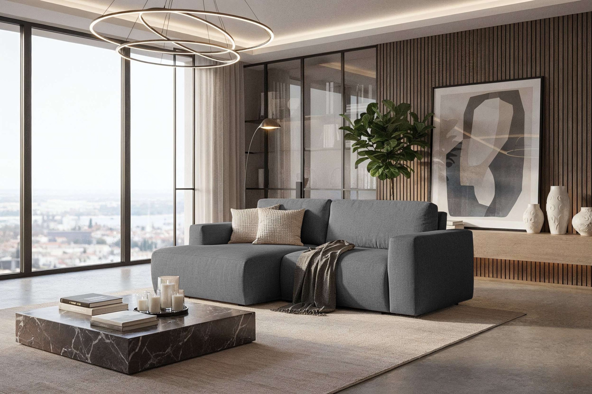 Home affaire Schlafsofa "Noord Schlafecksofa, Breite 250 cm" Cord, Struktur günstig online kaufen