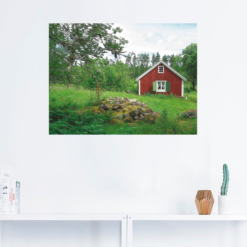 Artland Wandbild »Schweden Landschaftsfotografie«, Wiesen & Bäume, (1 St.), als Leinwandbild, Wandaufkleber oder Poster in versch. Größen