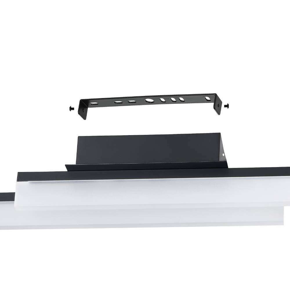 EGLO Deckenleuchte »PALMITAL«, 2 flammig, Leuchtmittel LED-Modul | LED fest integriert, Deckenleuchte, Metall in Schwarz und Kunststoff in Weiß, IP44, L 88 cm
