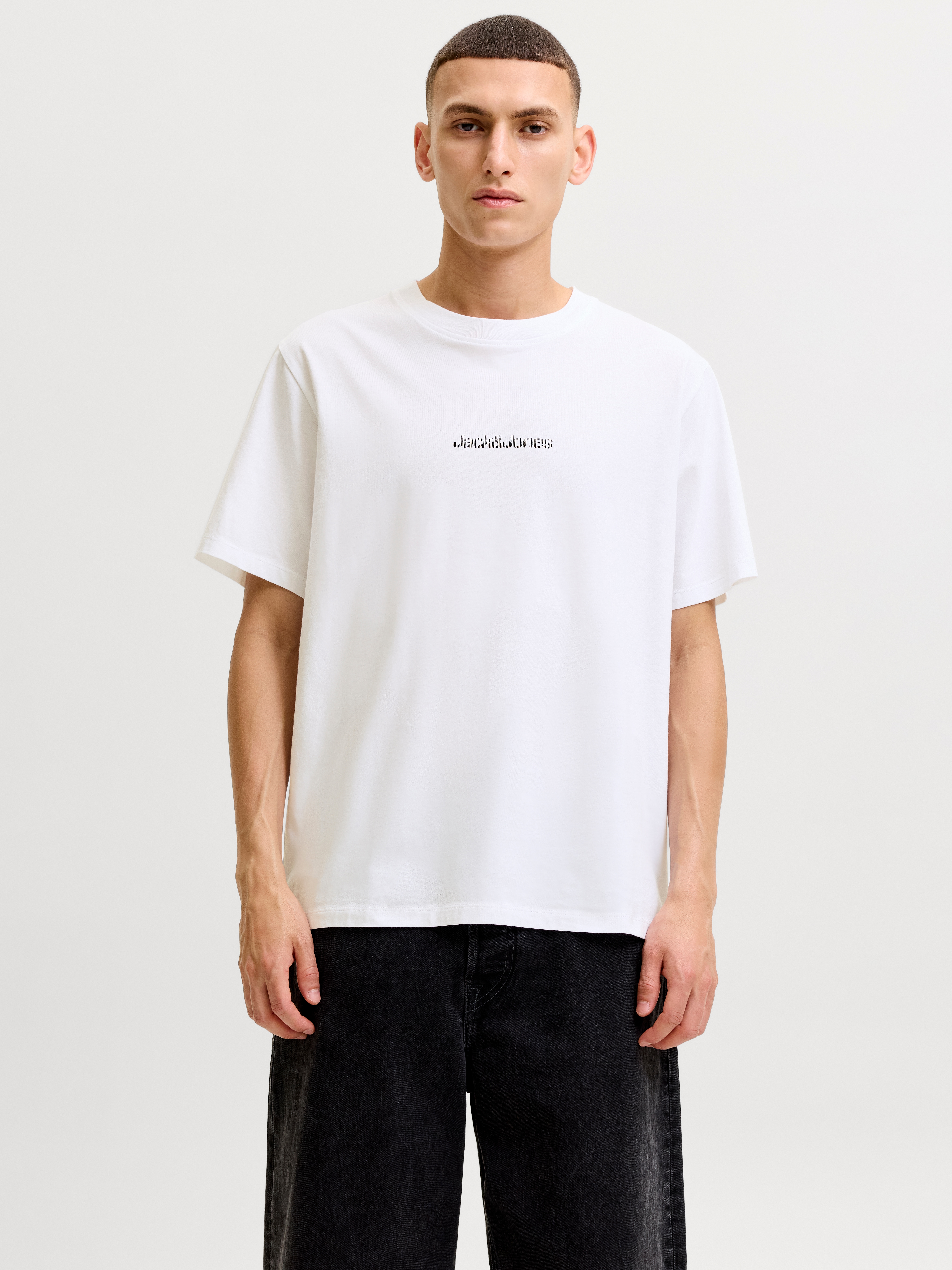 Jack & Jones T-Shirt "JCOECHO GRAPHIC BACK PRINT SS TEE CN FST" Baumwolle, regular fit