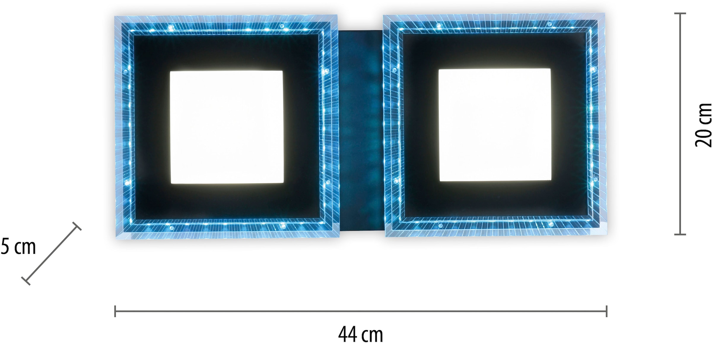 JUST LIGHT LED Deckenleuchte »ACRI«, 2 flammig, Leuchtmittel LED-Board-LED-Board | LED fest integriert-LED fest integriert