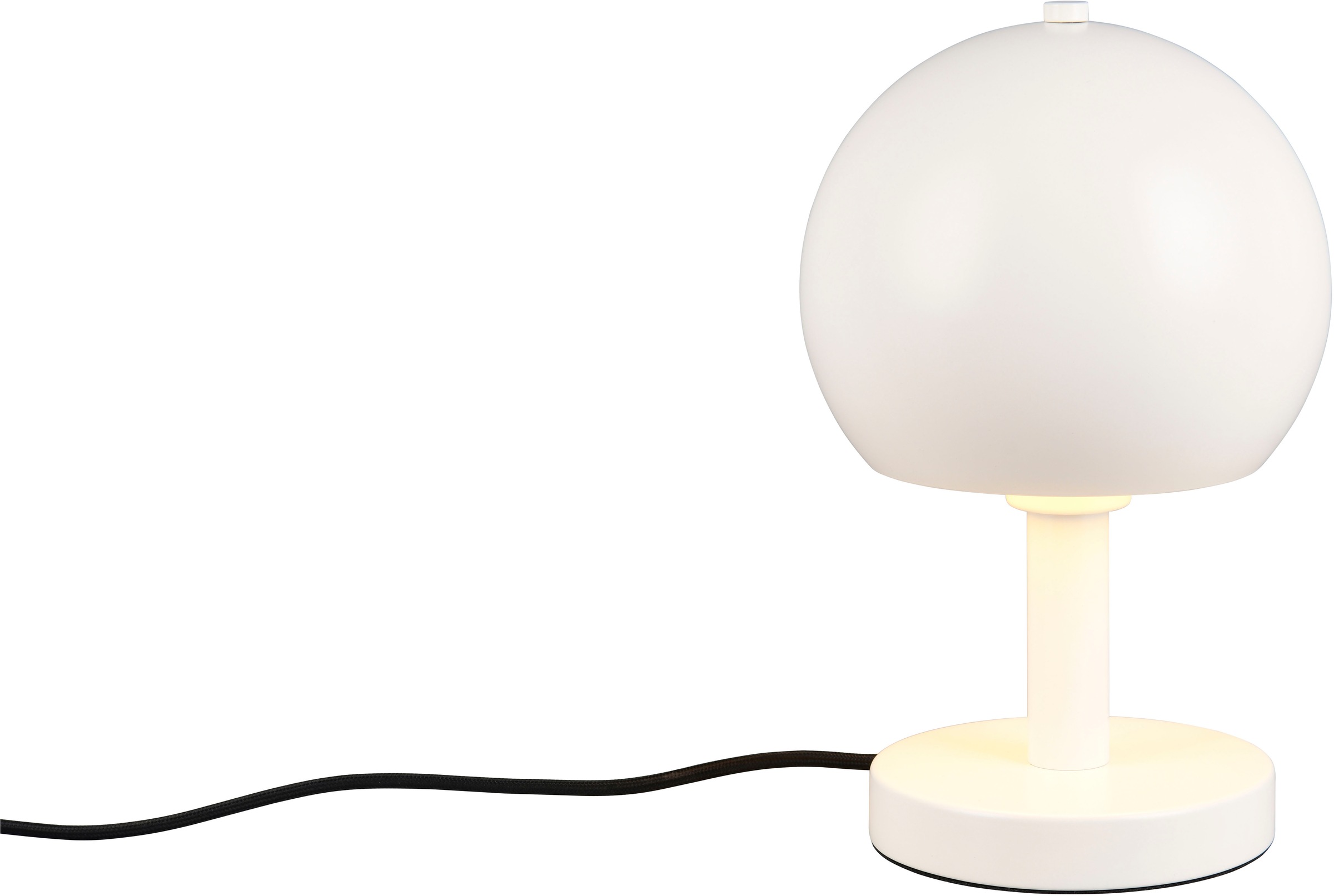 Leonique Tischlampe »Christelle, Deko Tischleuchte mit Metallschirm Ø 18cm Höhe 29cm«, 1 flammig, Leuchtmittel E27 | Leuchtmittel wechselbar, exkl 1x E27 max 10W, indirektes Licht, Lichtaustritt nur nach unten