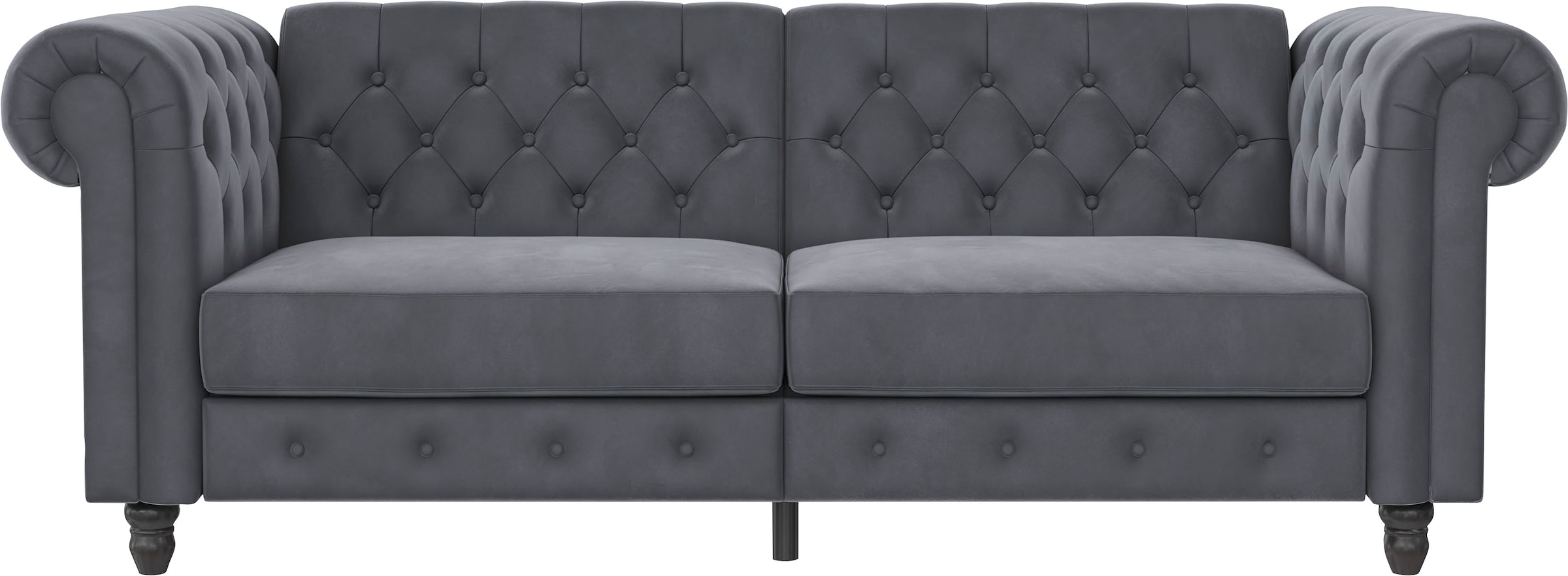 Dorel Home 3-Sitzer »Felix, Schlafsofa 236 cm, (Liegefläche 108x190cm), Rückenlehne«, 3-fach verstellbar, Velours, Kunstleder, Luxus-Microfaser Vintage