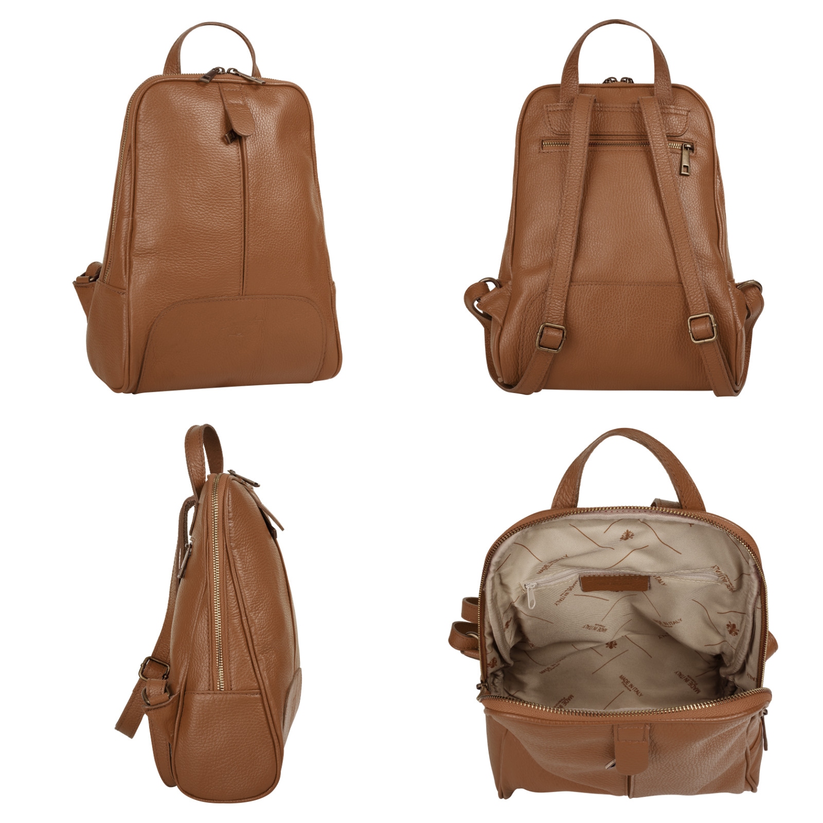 Samantha Look Cityrucksack, echt Leder, Made in Italy