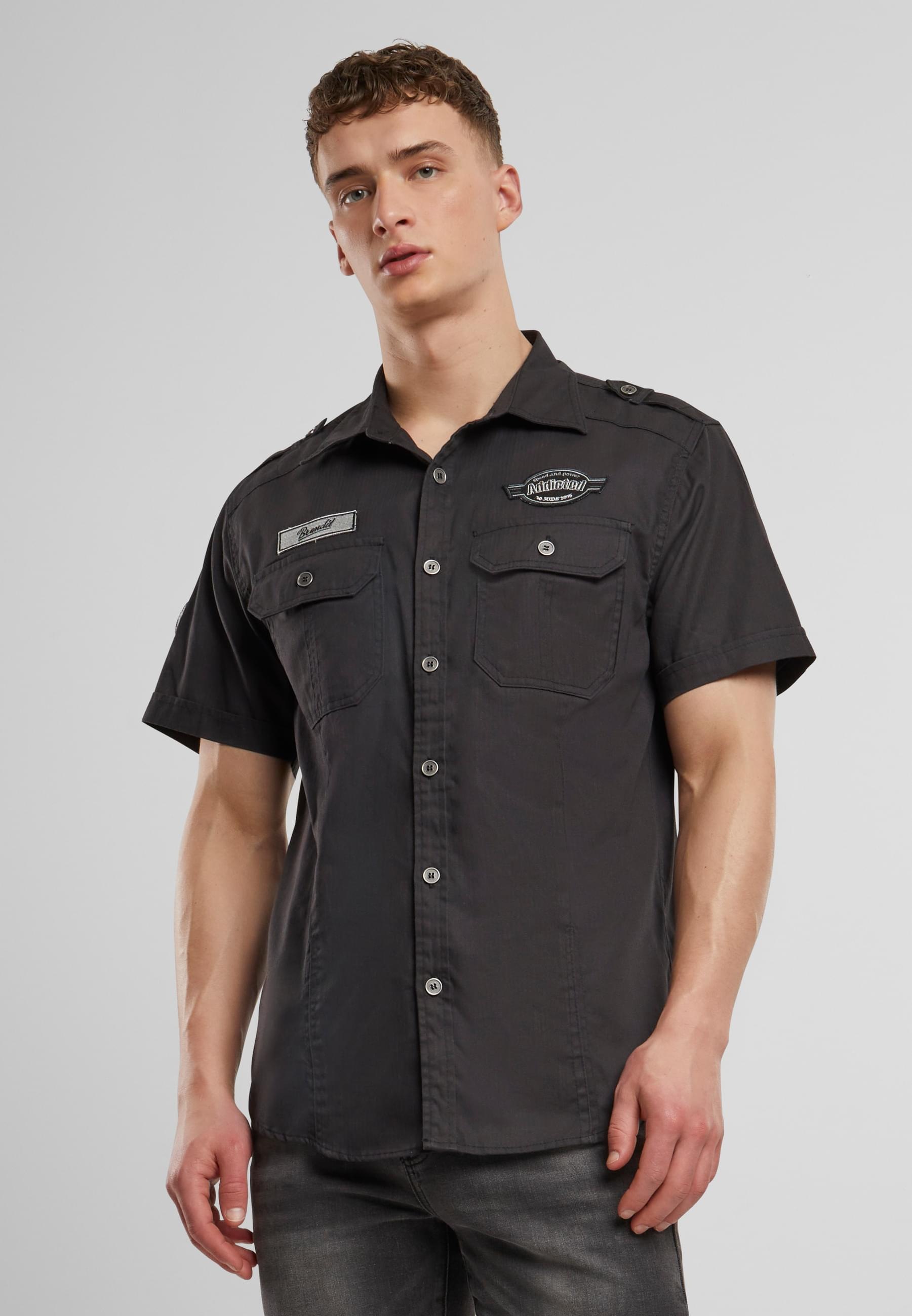 Brandit Langarmhemd »Brandit Herren Luis Vintage Shirt Short Sleeve«, (1 tlg.)
