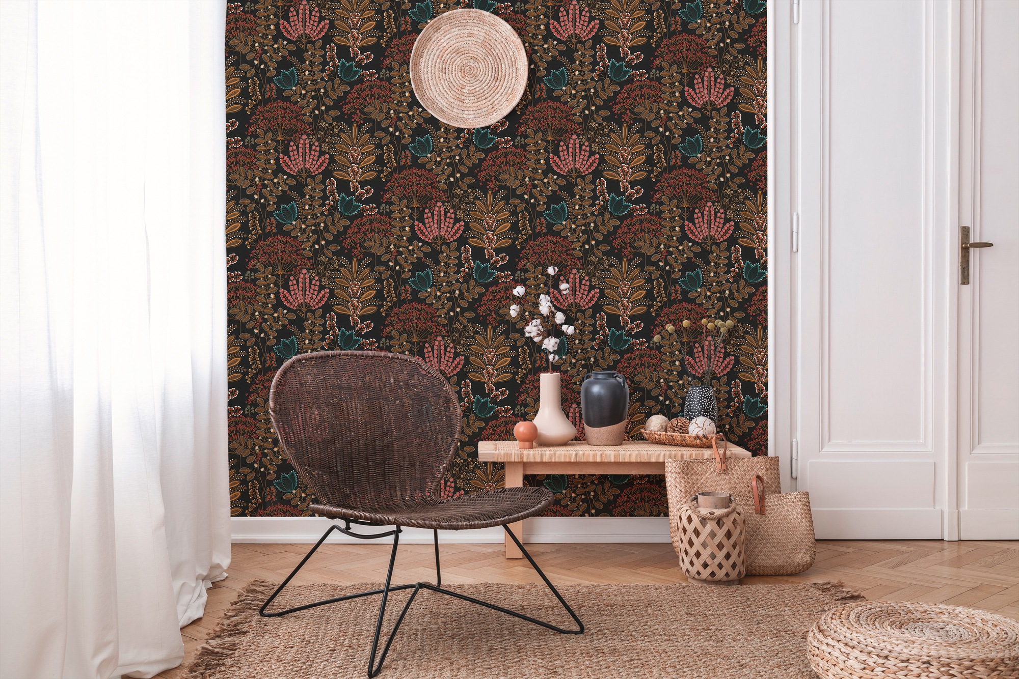 living walls Vliestapete »Famous Garden Blumen-Tapete Mustertapete Blümchen Blume«, matt, Vliestapete floral für Schlafzimmer Küche Wohnzimmer Blumen Design