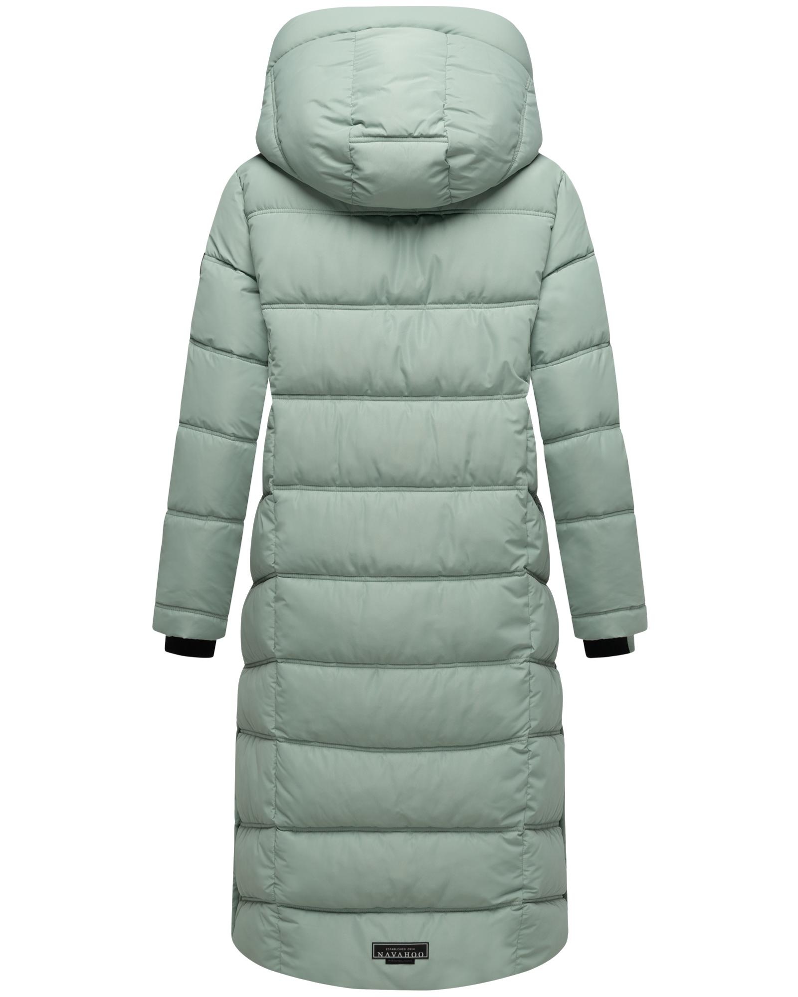 Thumbnail - Navahoo Steppmantel "Engelsfeder XIV" Langer Wintermantel mit innenliegenden Rucksackträgern