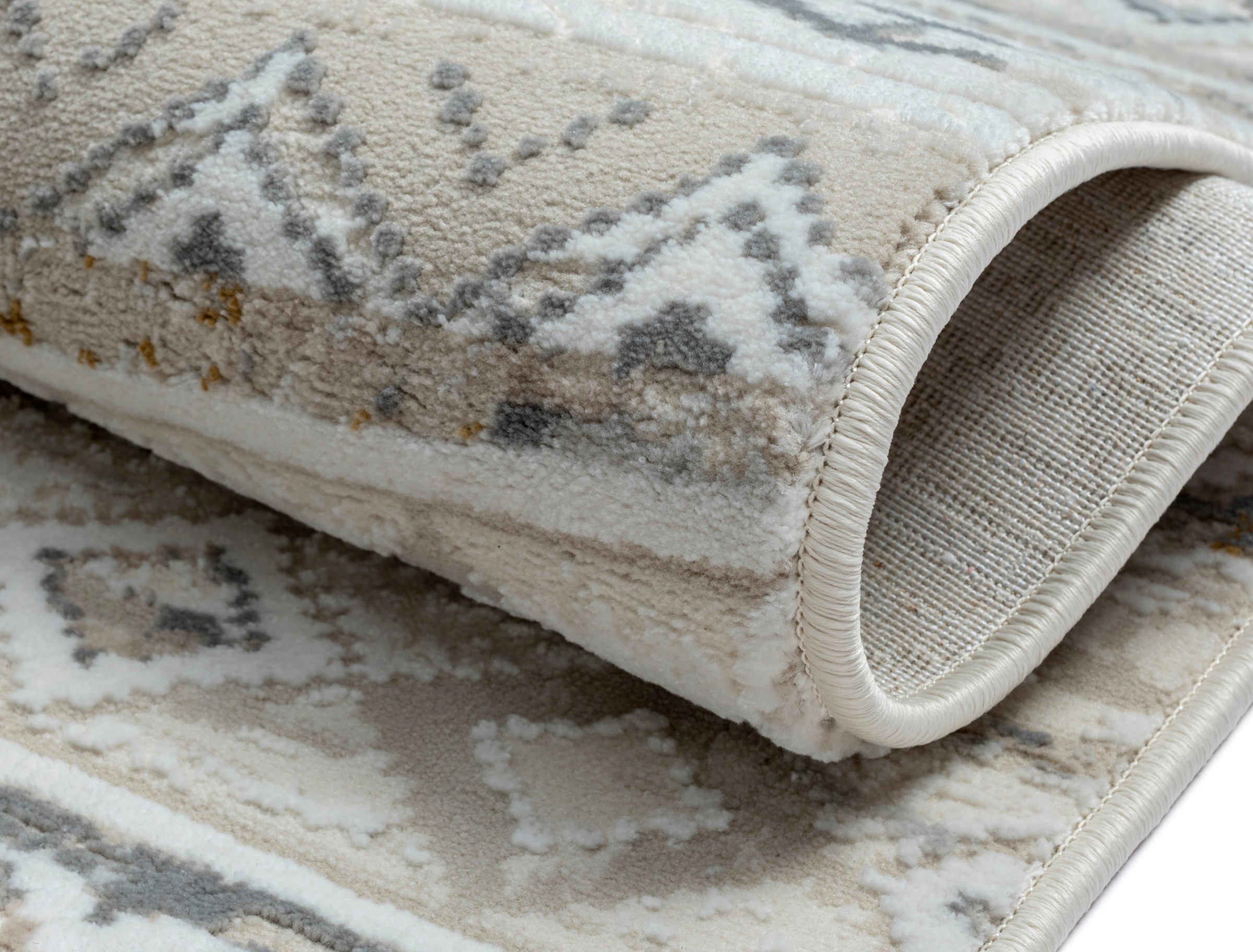 Myflair Möbel & Accessoires Teppich »My Nomady Lagerräumung«, rechteckig, 10 mm Höhe, Kurzflor, Scandi-Design, besonders weich durch Microfaser, mit Fransen