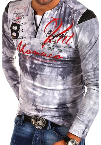 behype Langarmshirt »P-Monaco«, mit Stickereien und Prints kaufen
