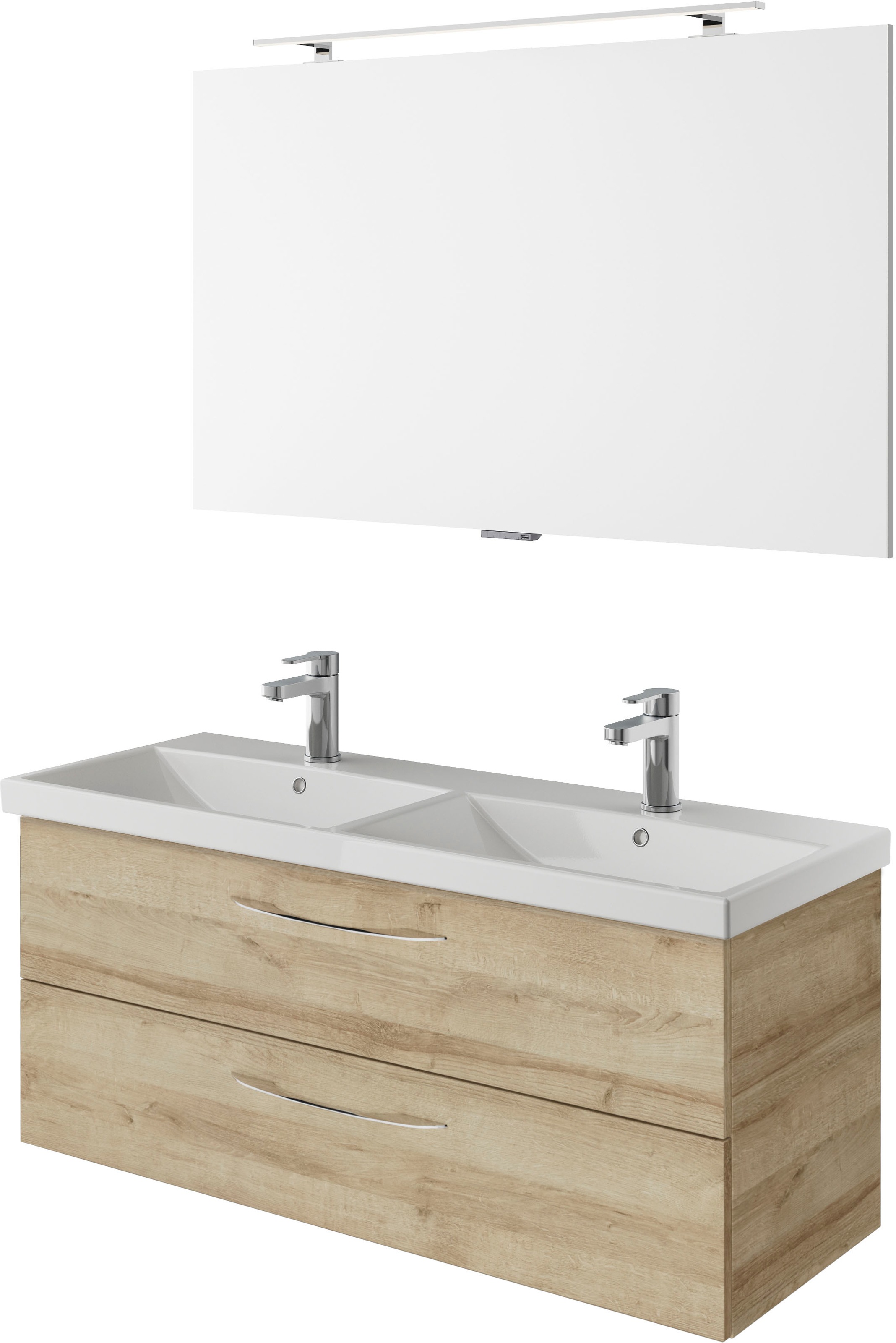 Saphir Badmöbel-Set "Serie 4035 2-teilig, Keramik-Doppelwaschtisch mit LED- günstig online kaufen