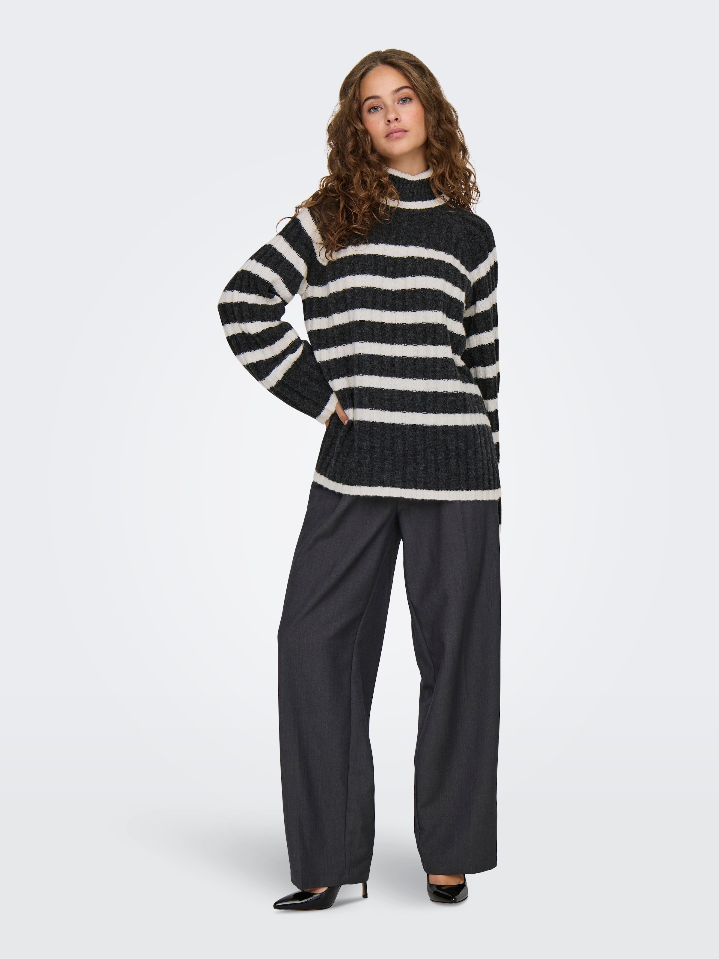 JDY Rollkragenpullover »JDYMILEY L/S LONG STRIPE PULLOV KNT NOOS«