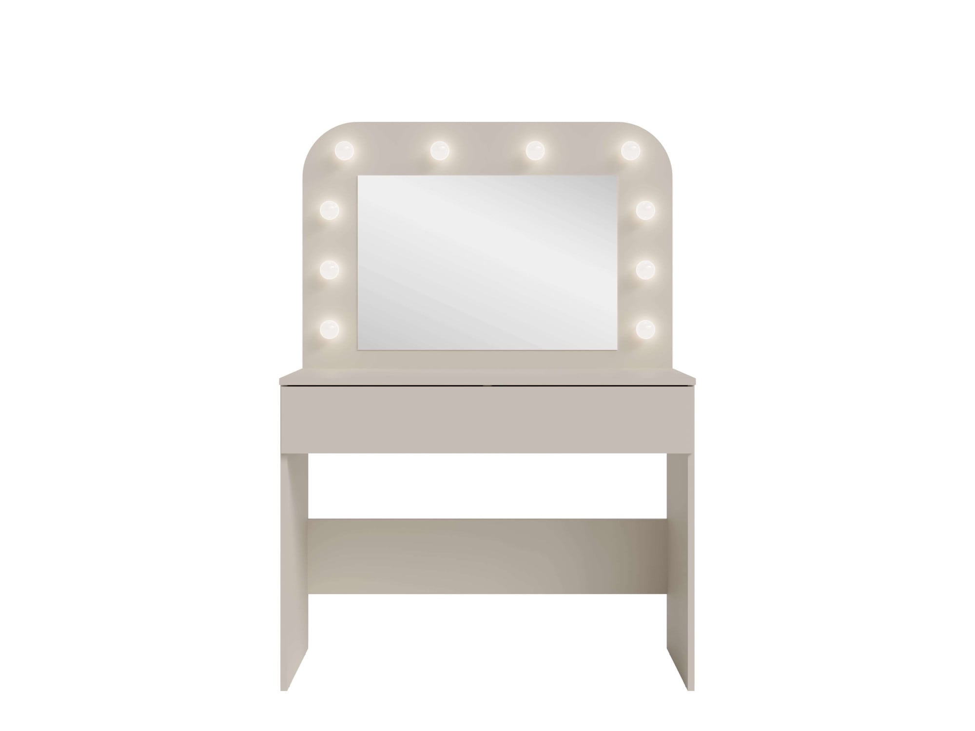 OTTO home Schminktisch »NANCY, BE A STAR! Hollywood Spiegel mit Beleuchtung und Schublade« B/T/H: 100/42,5/142cm,  Kosmetiktisch mit viel Stauraum, LED, Soft-Close,