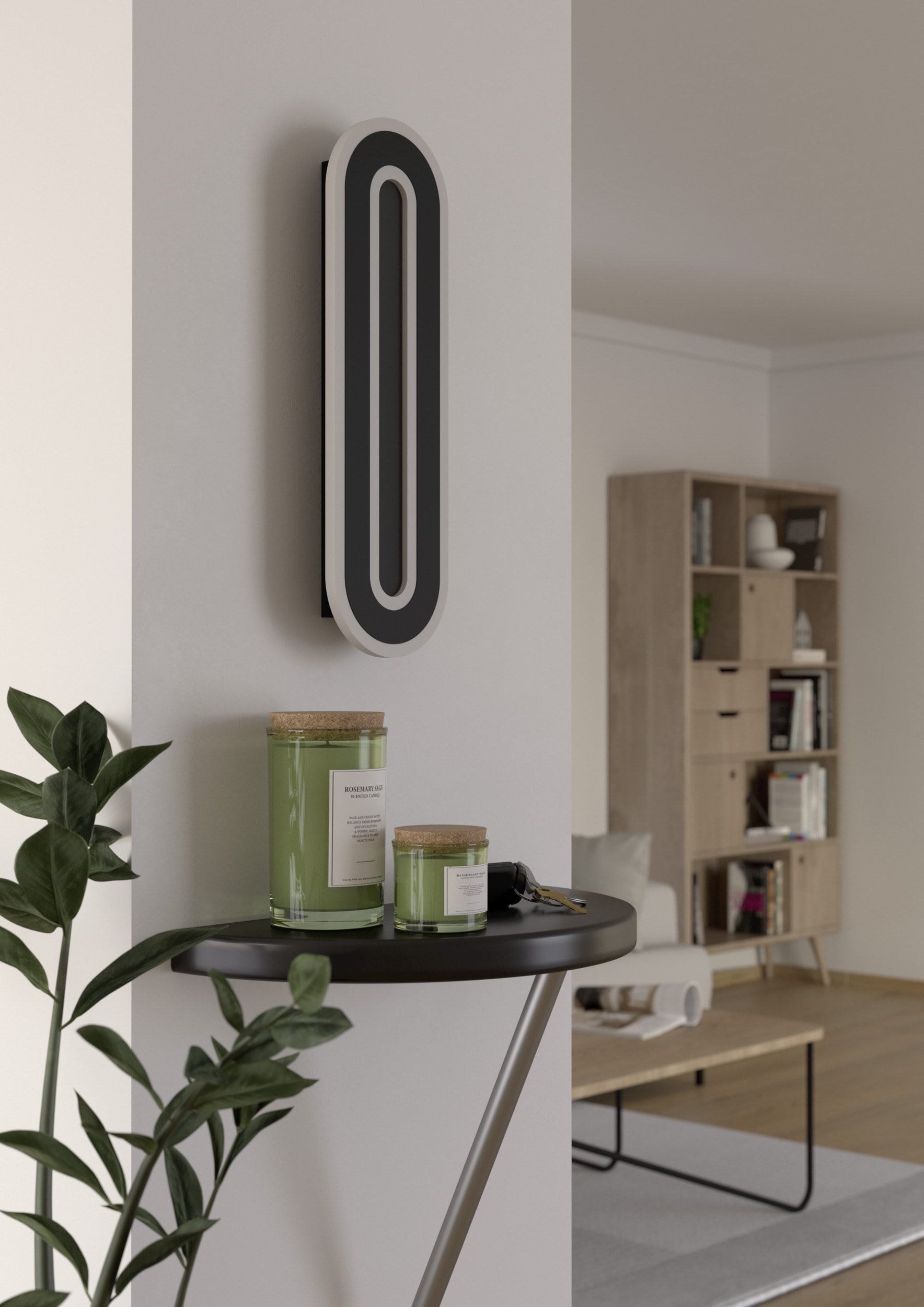 EGLO Wandleuchte »MACCHIONI Wandlampe - Stahl, Kunststoff - LED - 12W - IP20« LED-Modul 1 Stk. Neutralweiß Wandstrahler, Wandspot, Wohnzimmer, Flur, L40 x B12 x AL4,5 cm