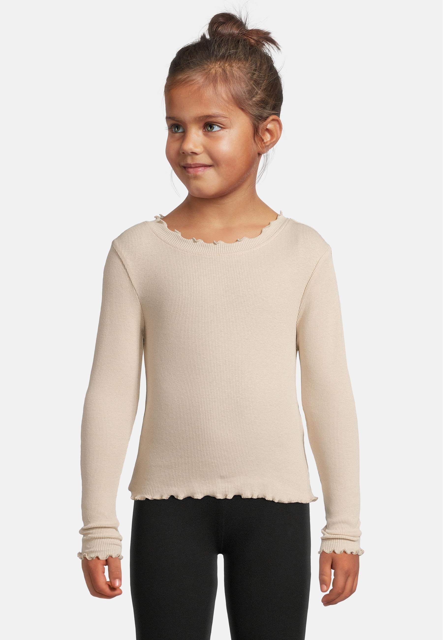 URBAN CLASSICS Longsleeve »Urban Classics Damen Girls Short Rib Longsleeve«, (1 tlg.)