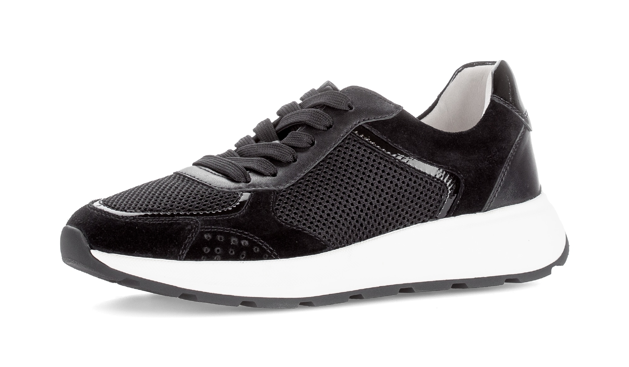 Gabor Keilsneaker, Freizeitschuh, Halbschuh, Schnürschuh, Kontrastbesatz an günstig online kaufen