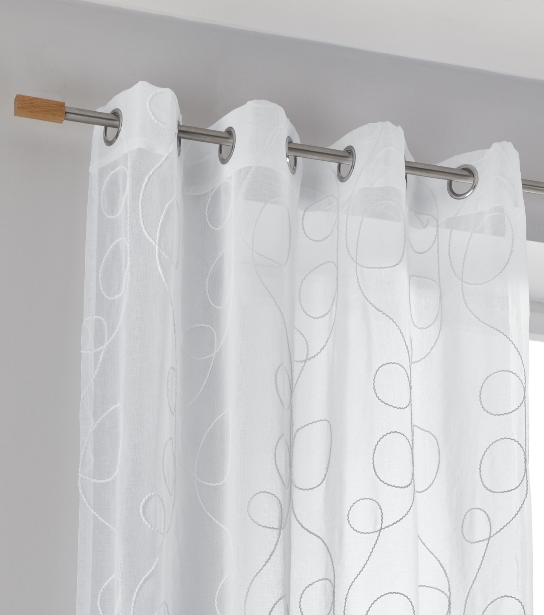 Kutti Vorhang "Jasmin Vorhang" Ösen 1 Stk. tlg. halbtransparent, leicht und günstig online kaufen
